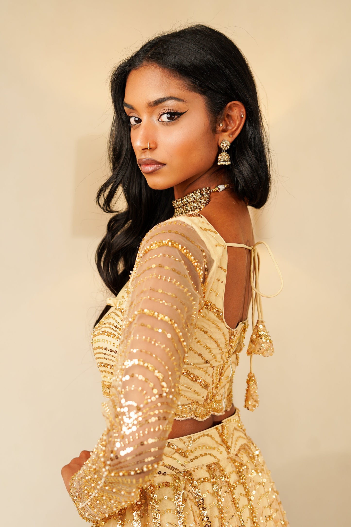 Champagne Lacquer Blouse