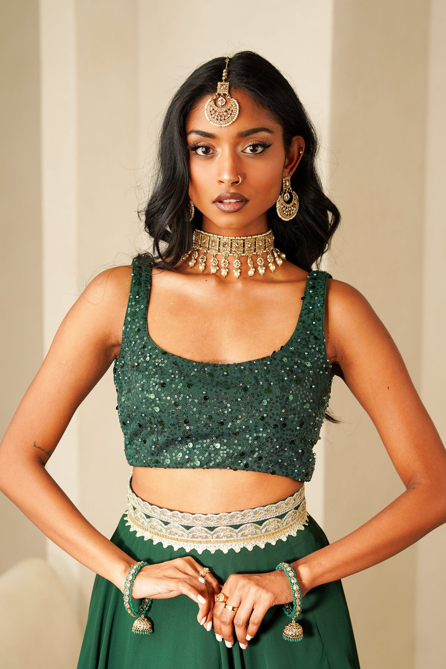 Emerald Sparkle Blouse