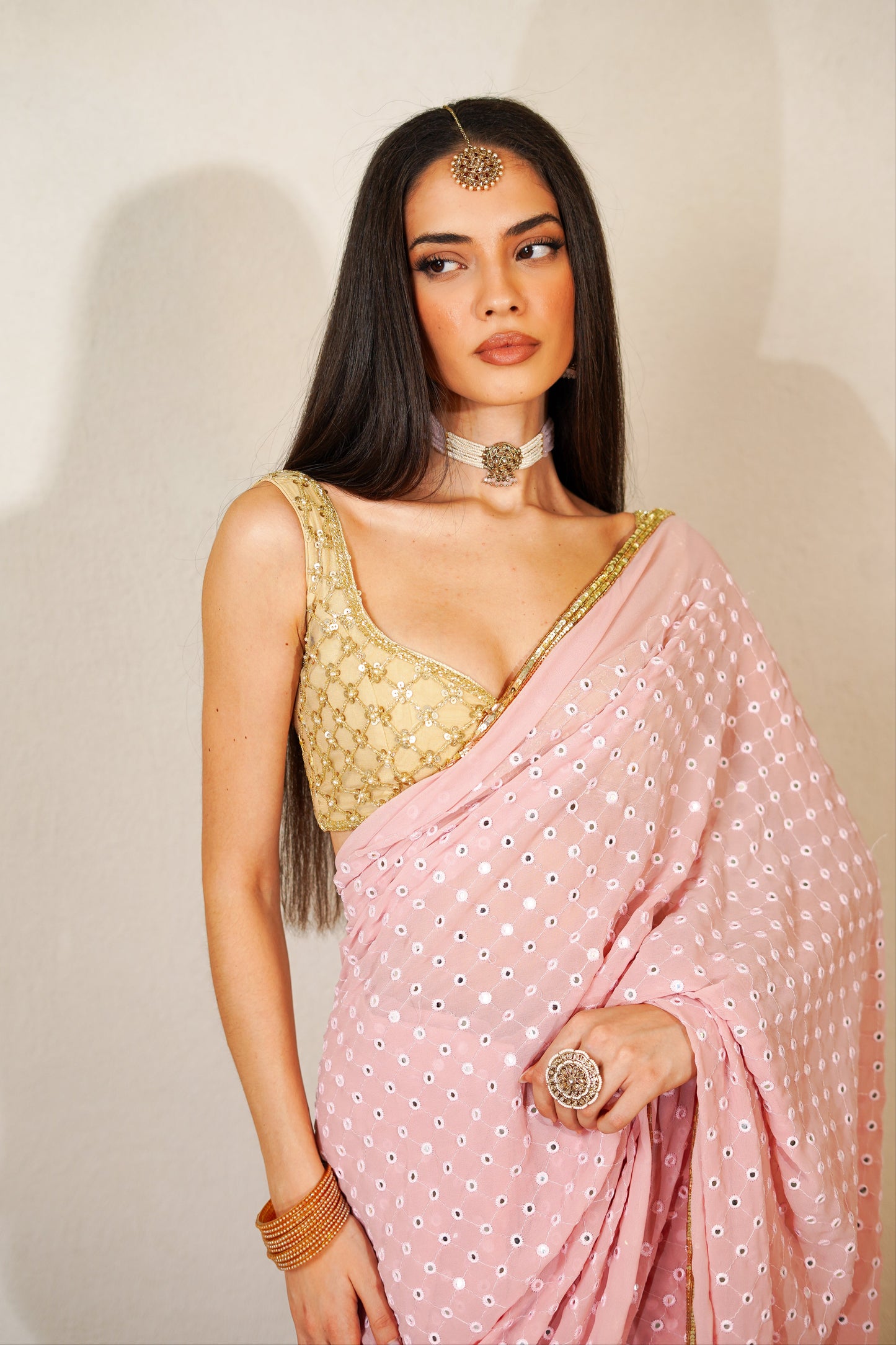 Gilded Glow Handwork Blouse