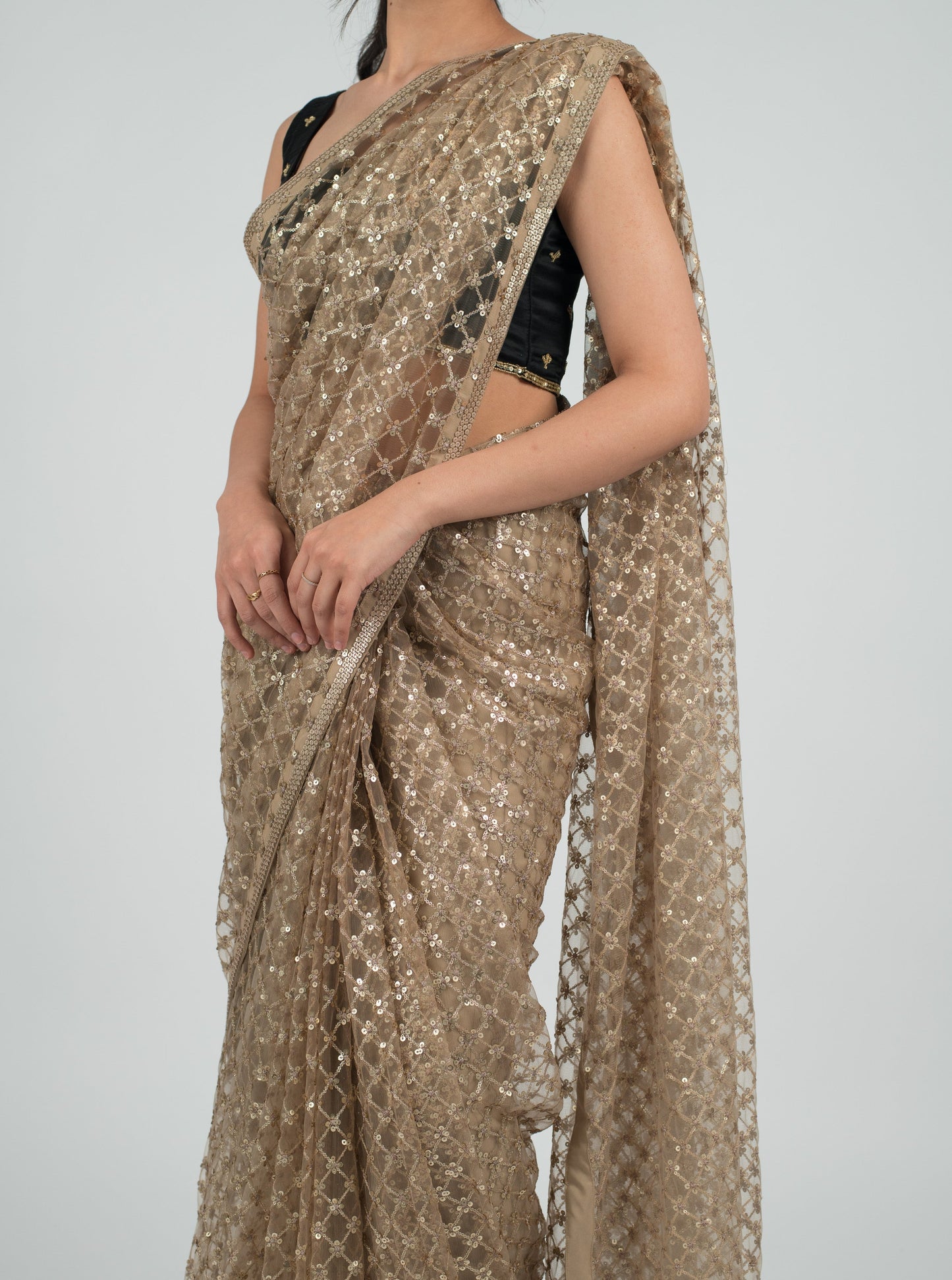 Taupe Coastal Saree