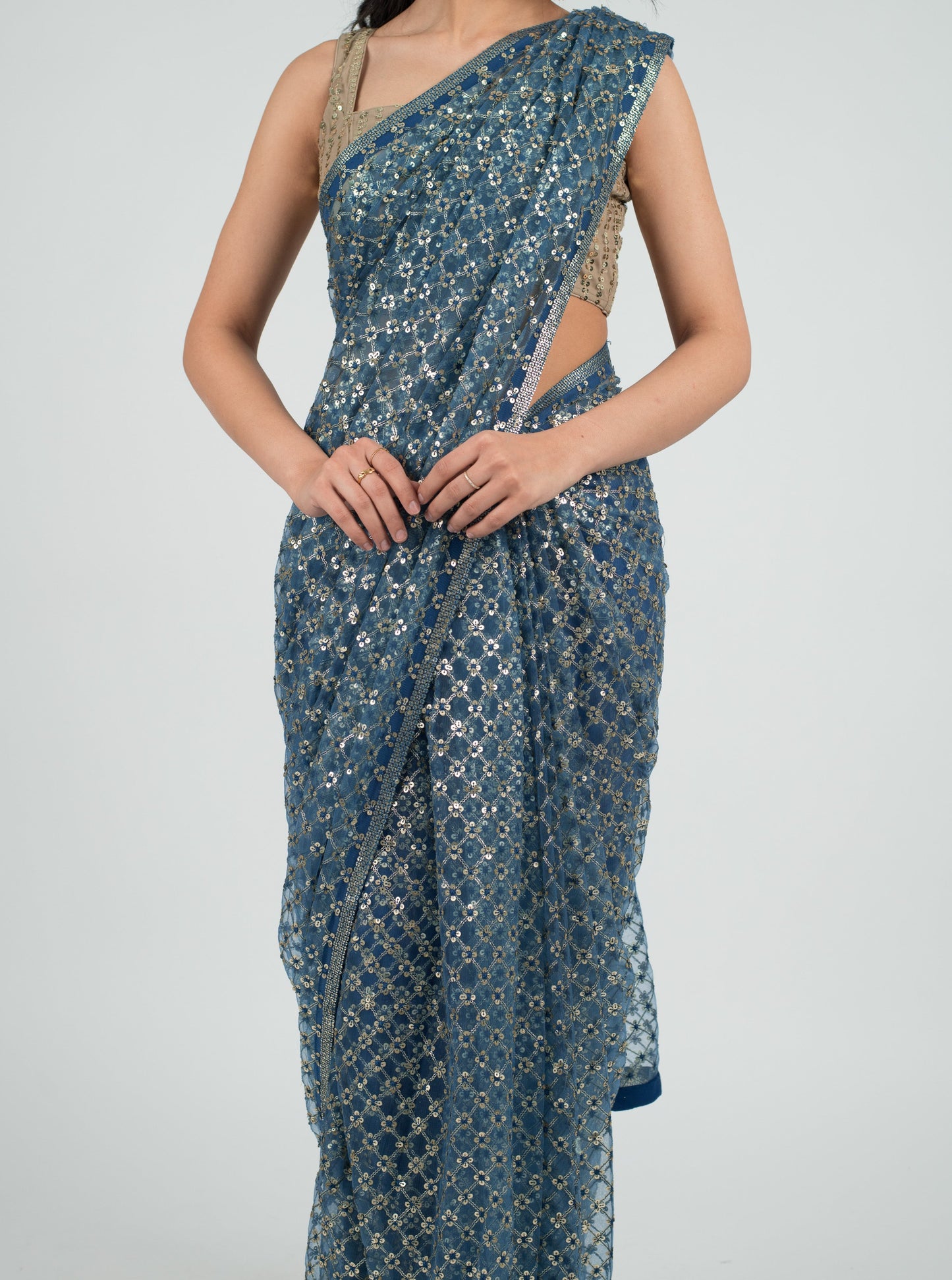 Midnight Coastal Saree