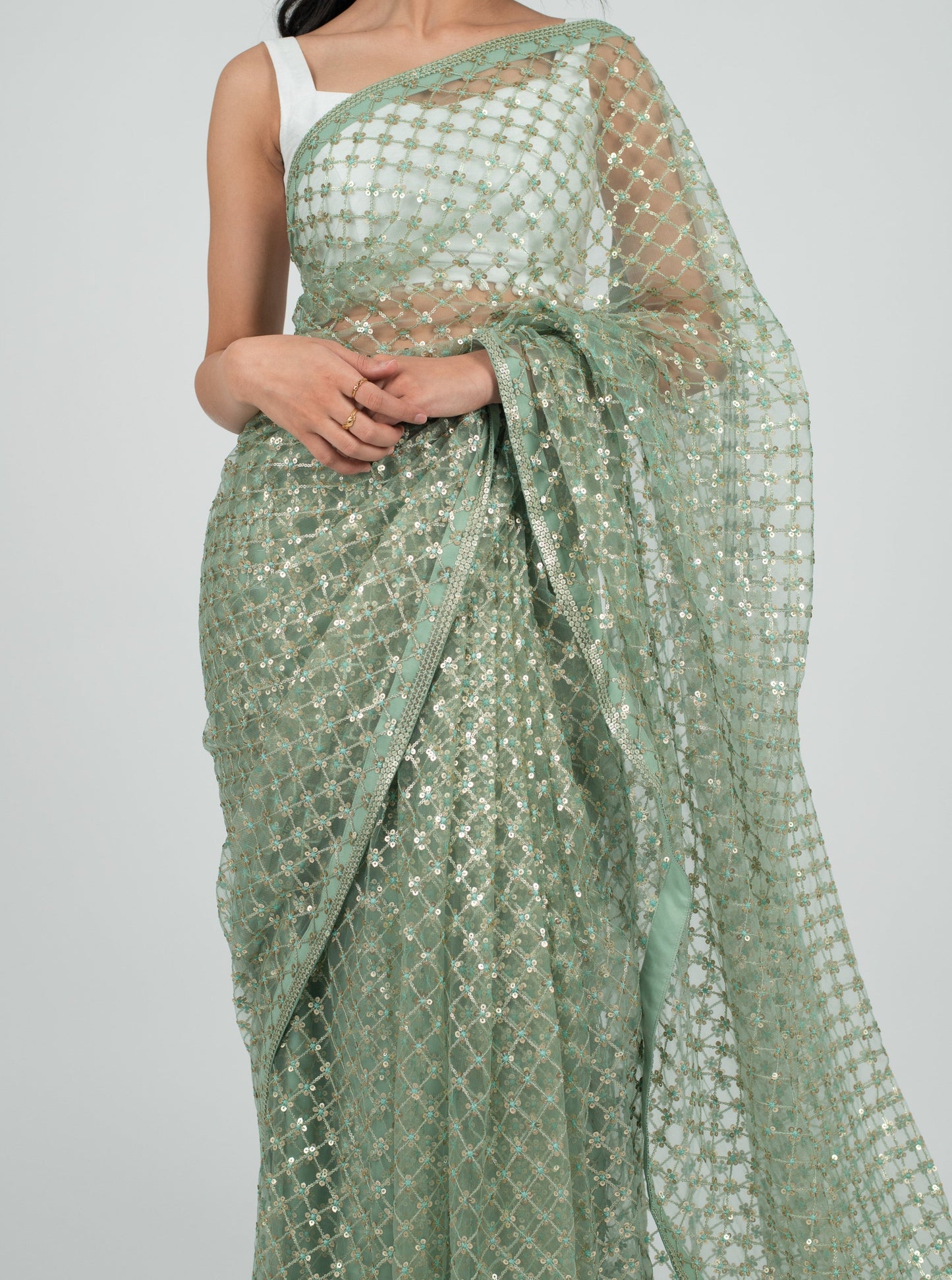 Aqua Coastal Saree