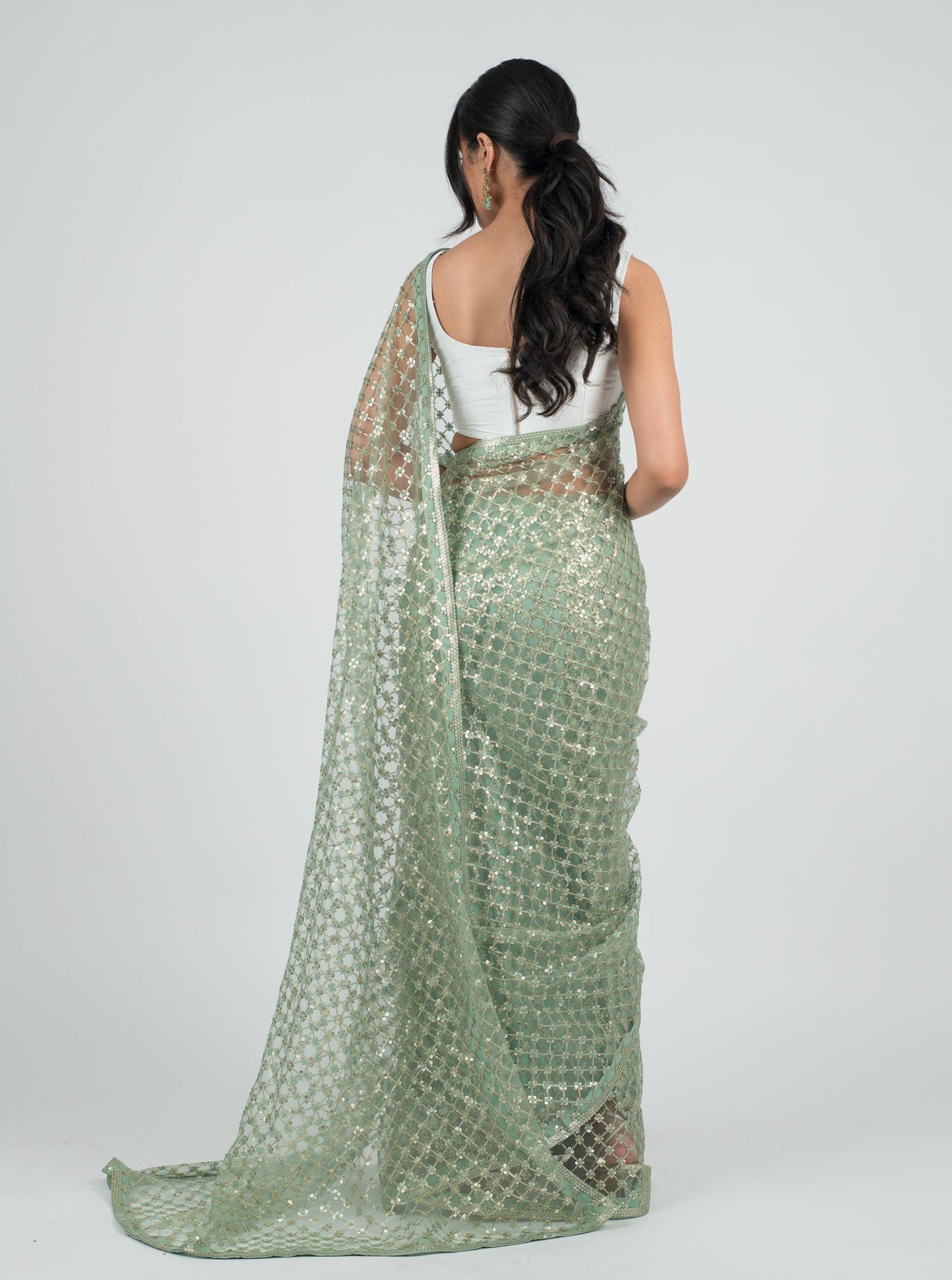 Aqua Coastal Saree