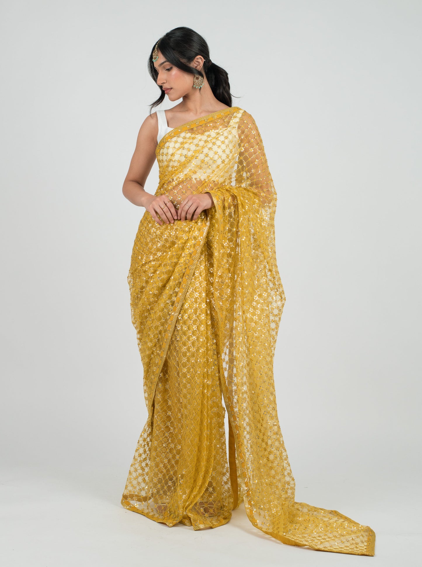 Yellow Coastal Saree