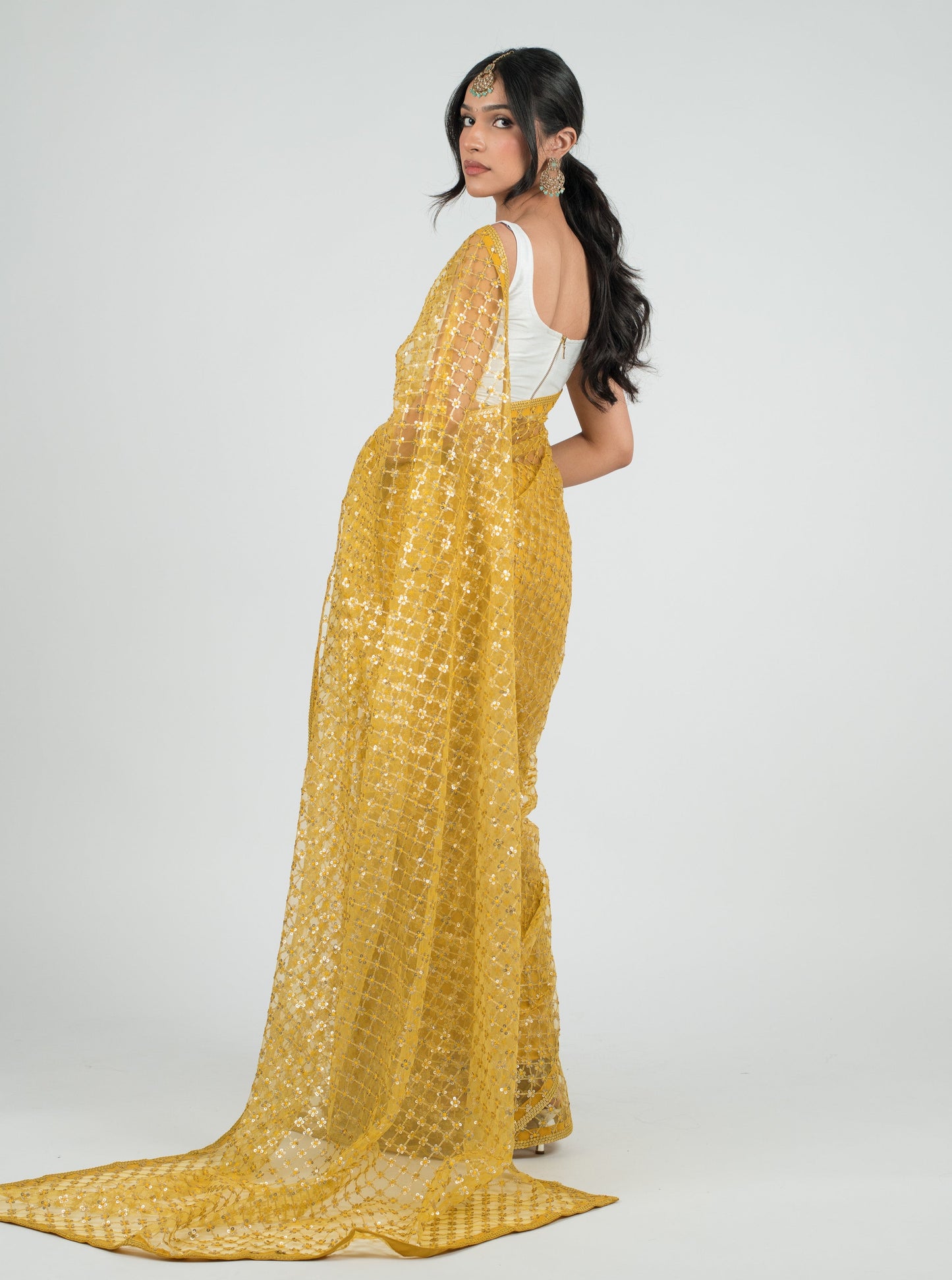 Yellow Coastal Saree