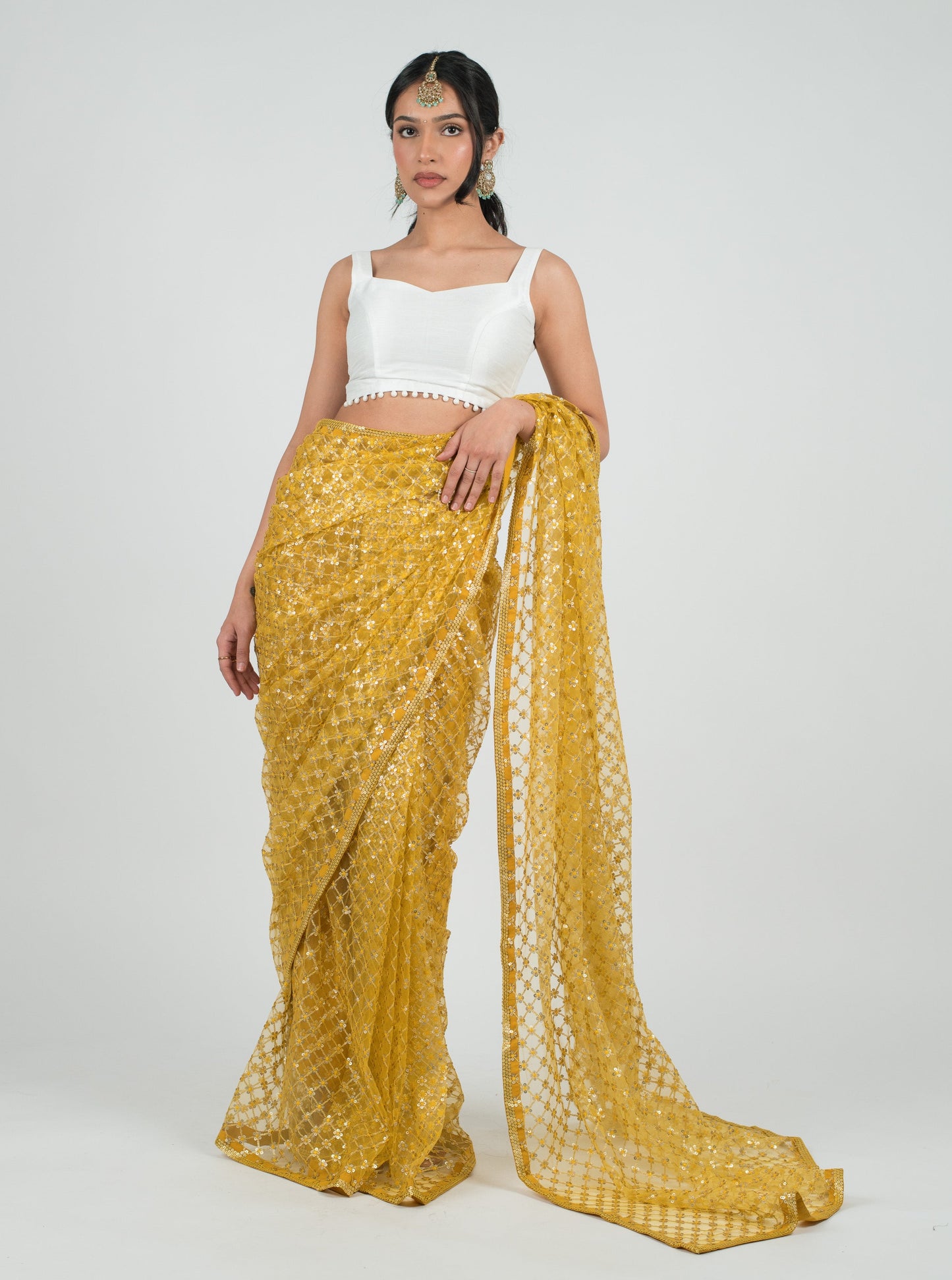 Yellow Coastal Saree