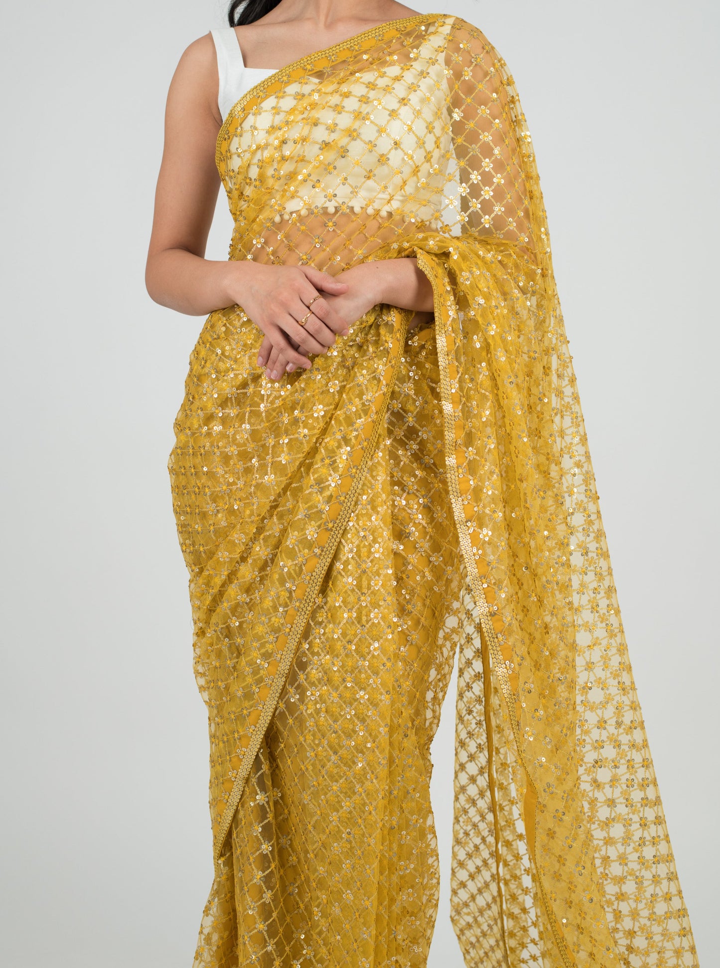Yellow Coastal Saree
