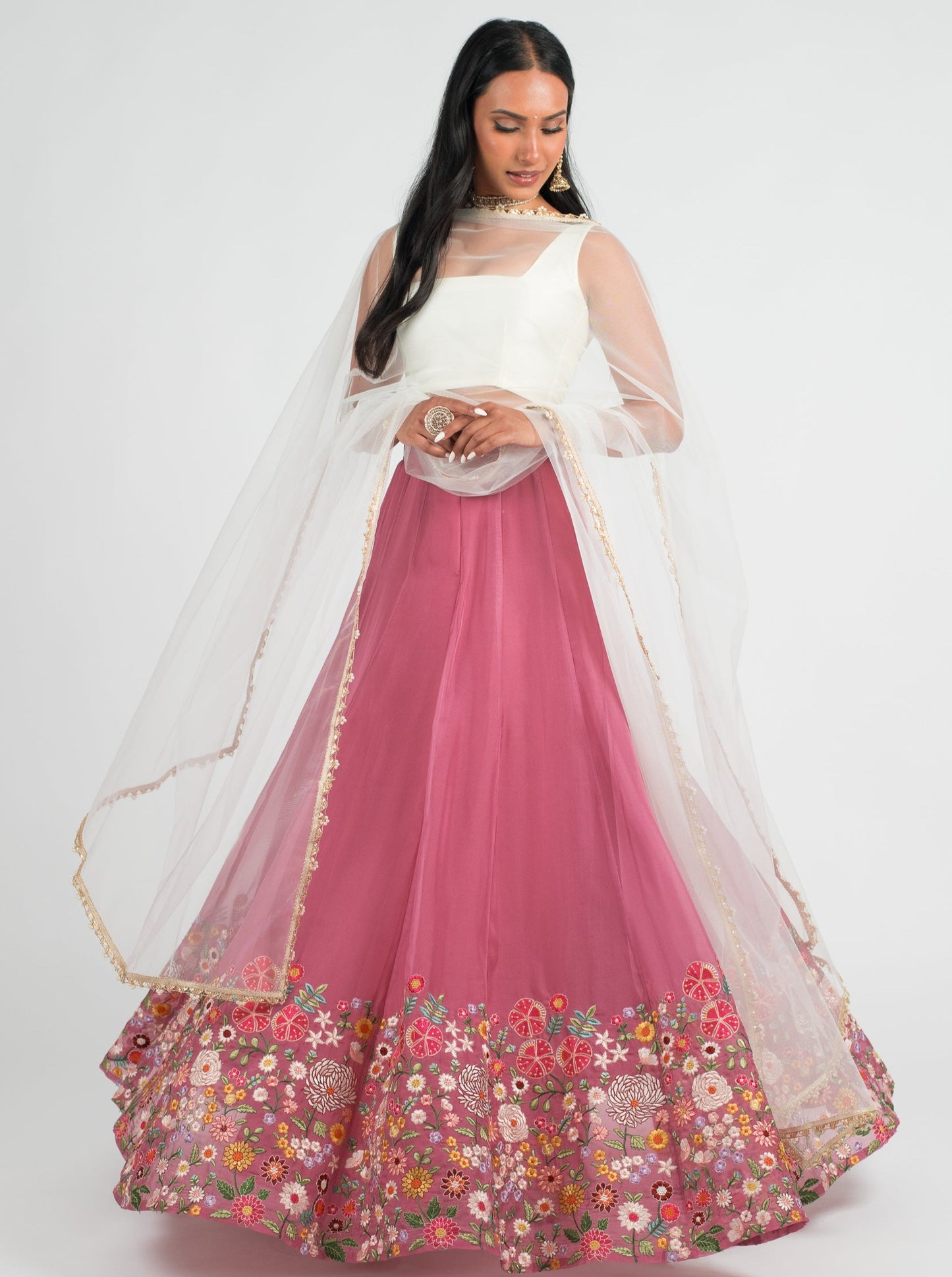 Cream Pearl Dupatta