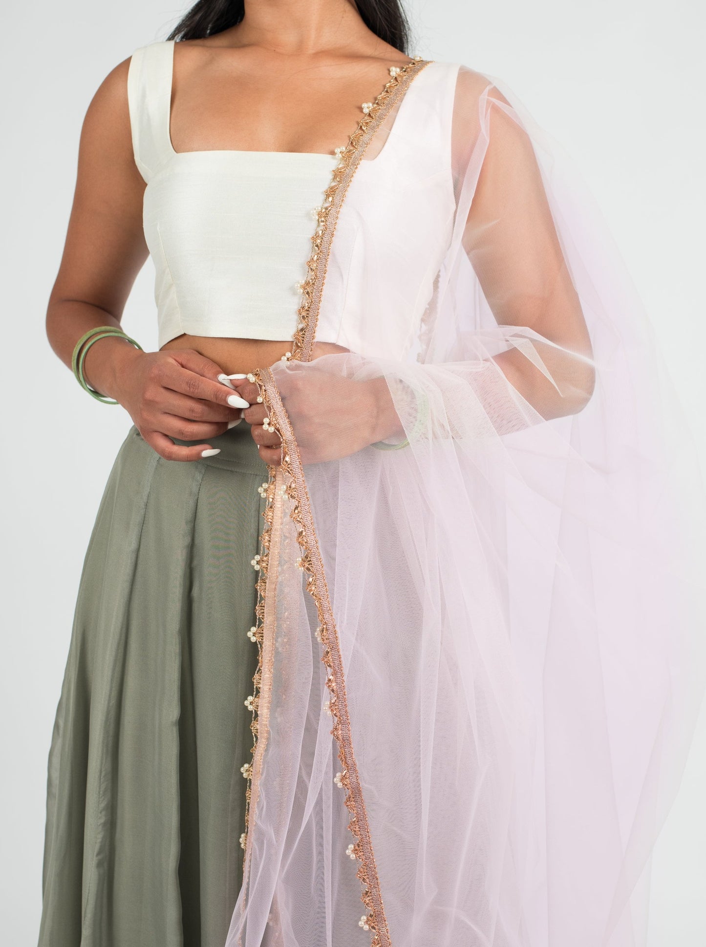 Rose Pearl Dupatta