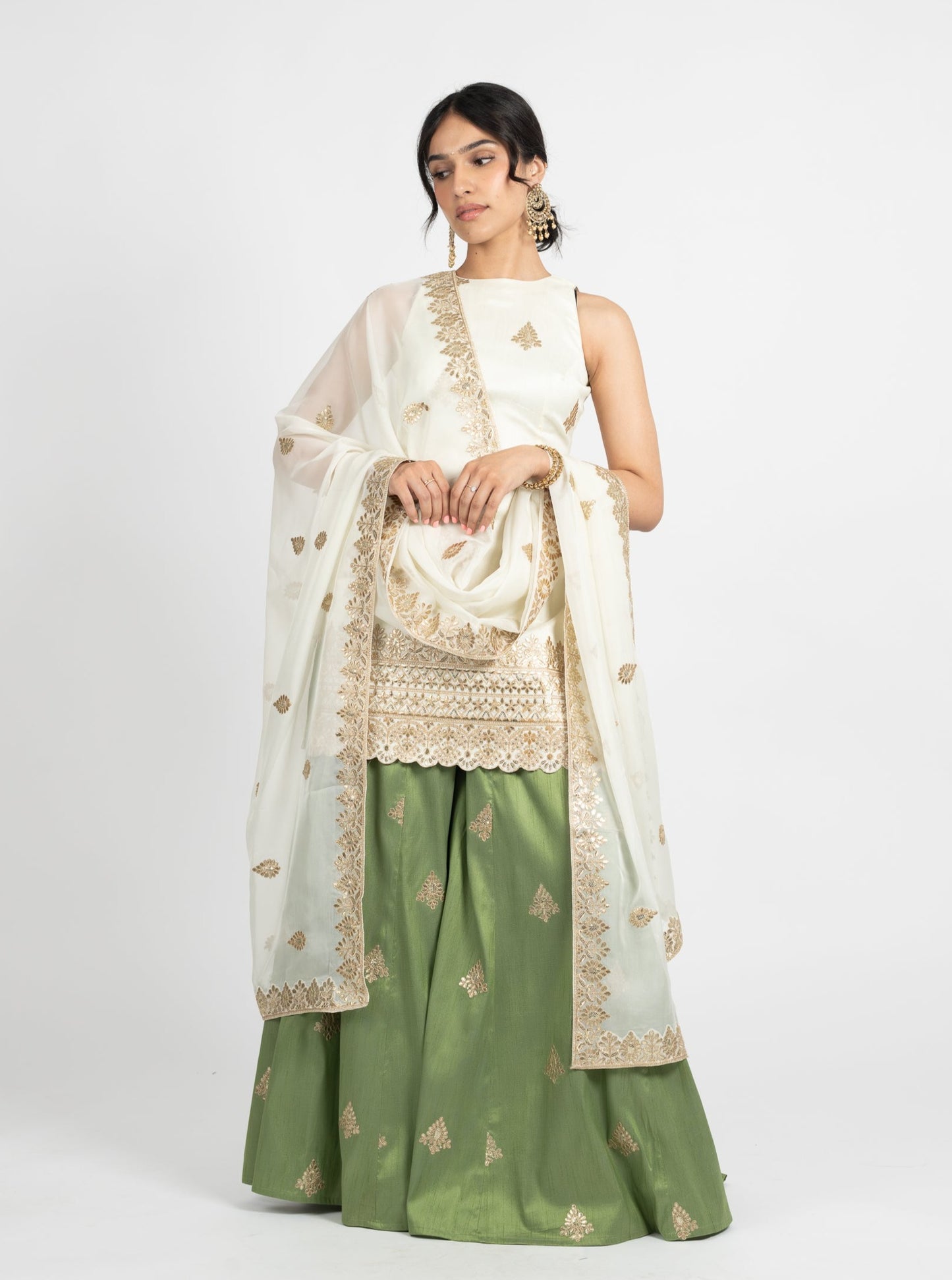 Cream Mandala Dupatta