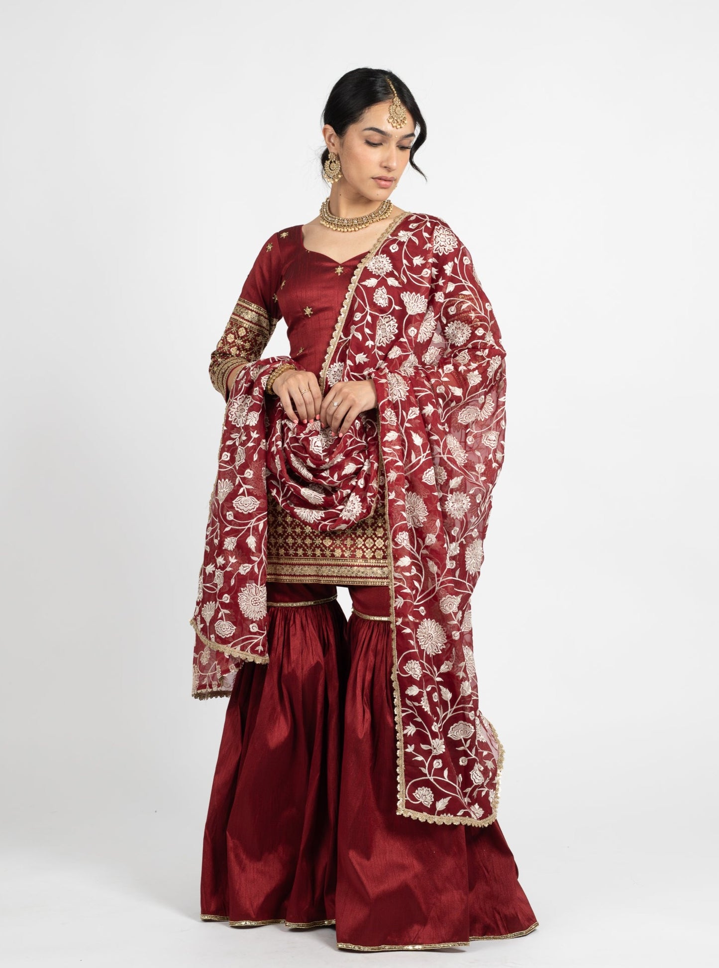 Maroon Mahal Suit
