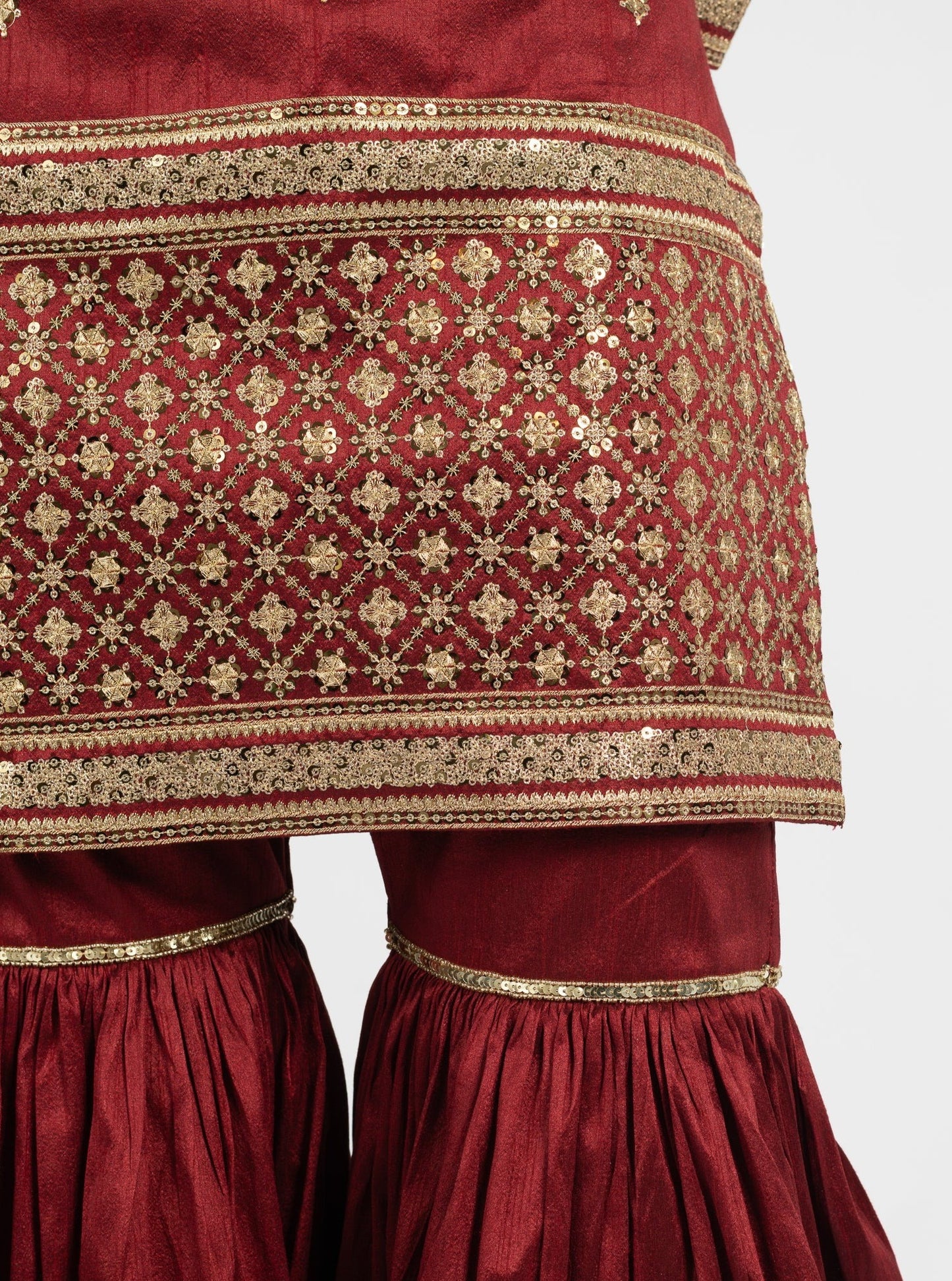 Maroon Mahal Suit