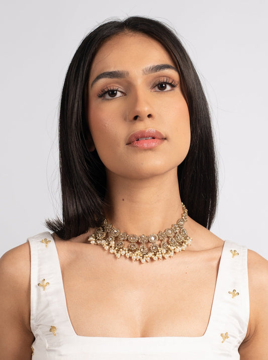 Cream Aysha Choker