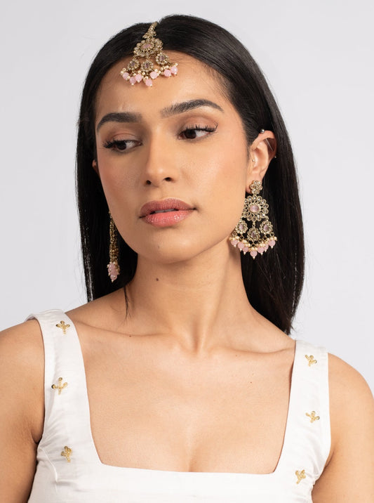Pink Aysha Tikka Set