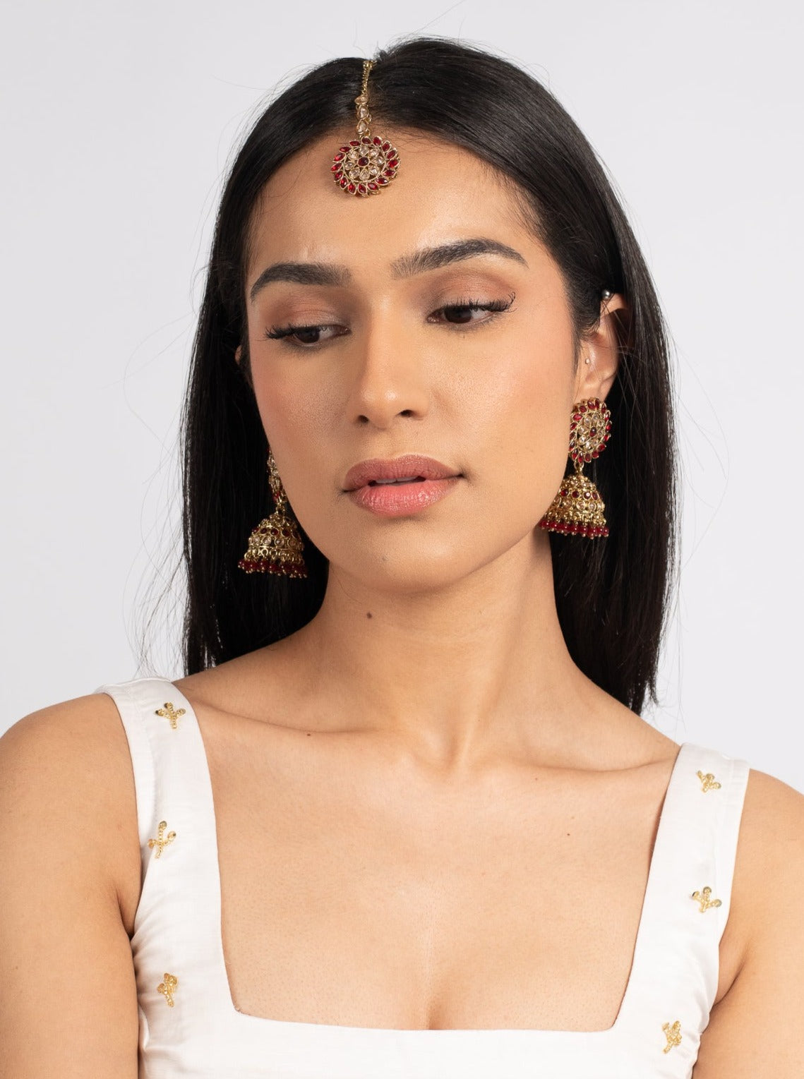 Maroon Aztec Tikka Set