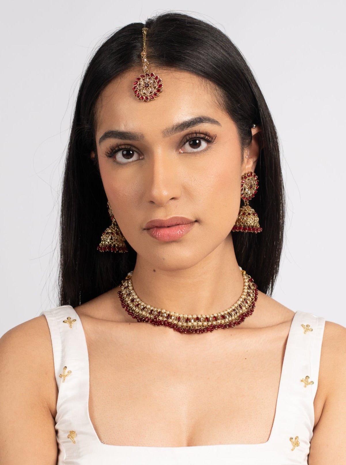 Maroon Aztec Choker