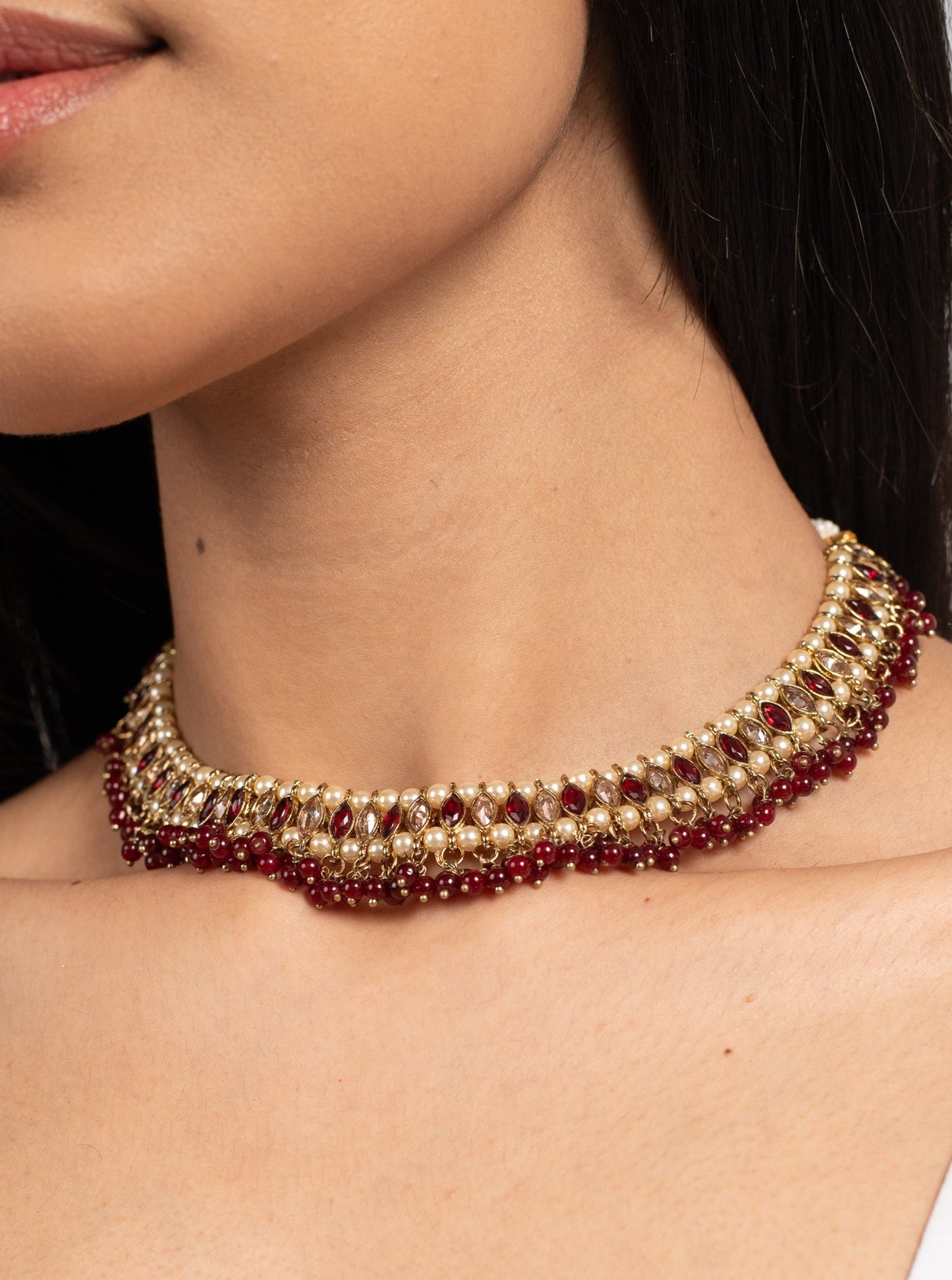 Maroon Aztec Choker