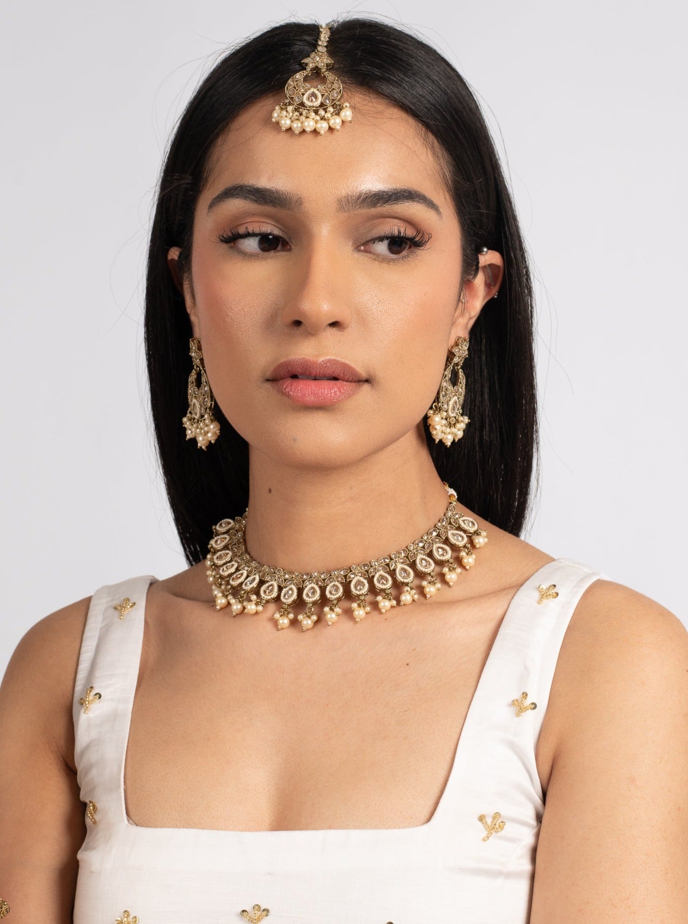 Cream Maira Tikka Set