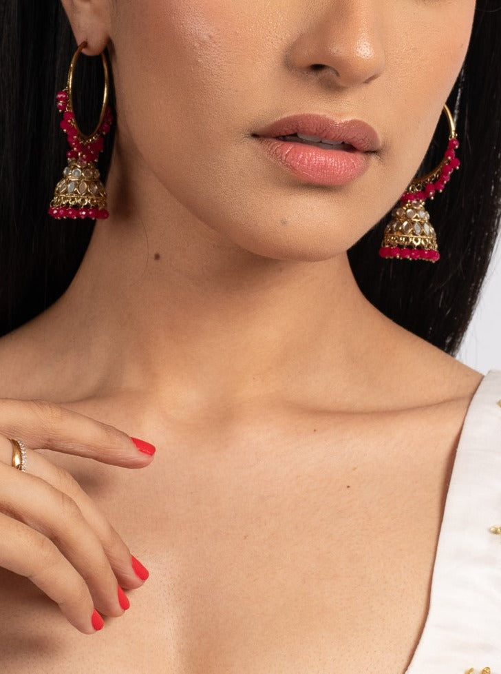 Hot Pink Shisha Jhumkis