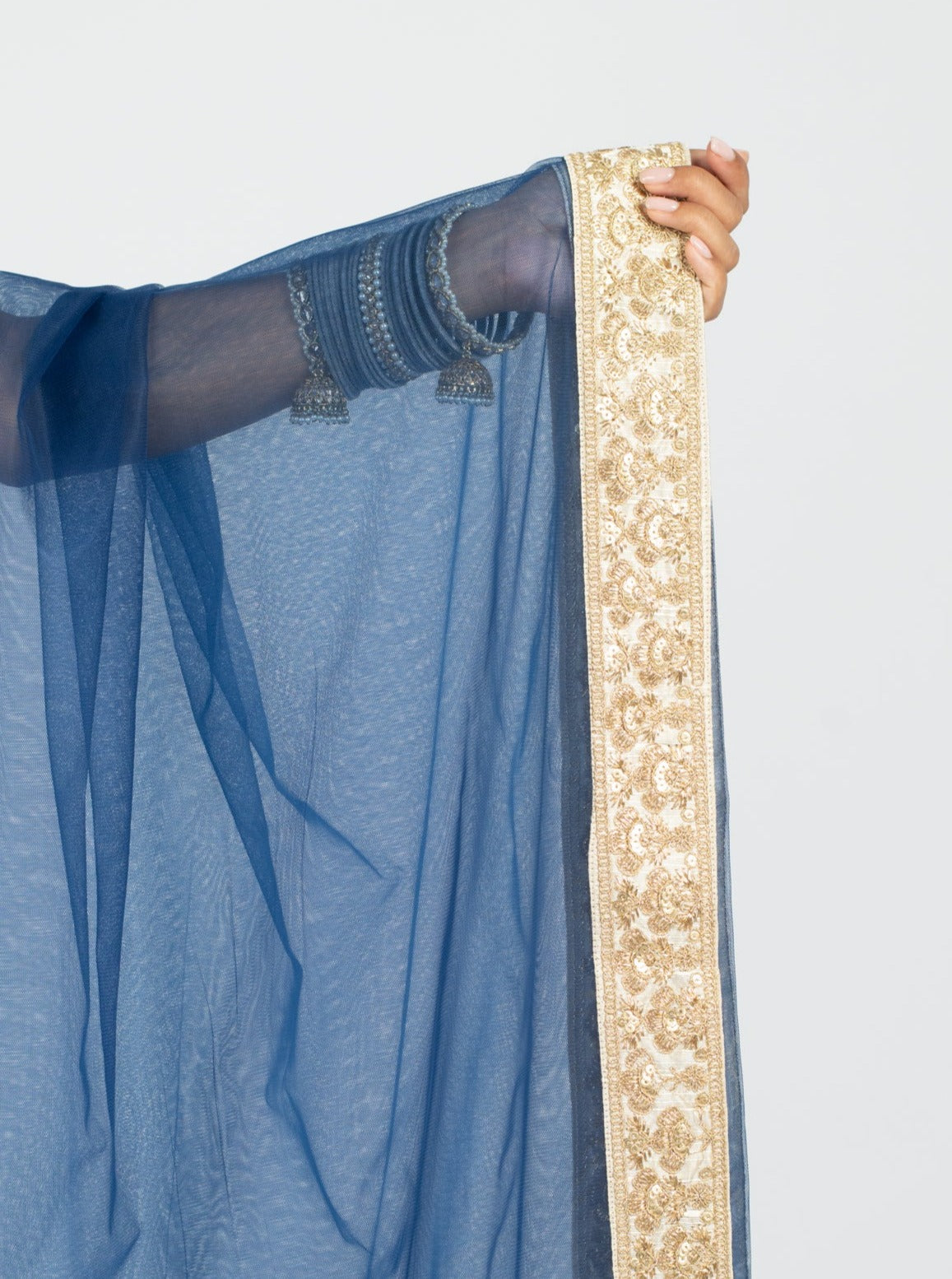 Navy Heer Dupatta