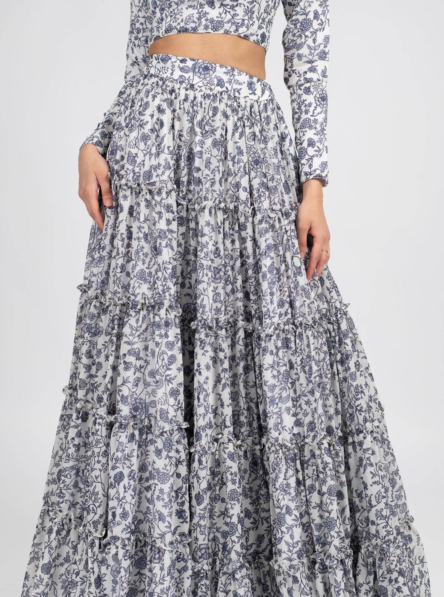 Navy Oasis Skirt