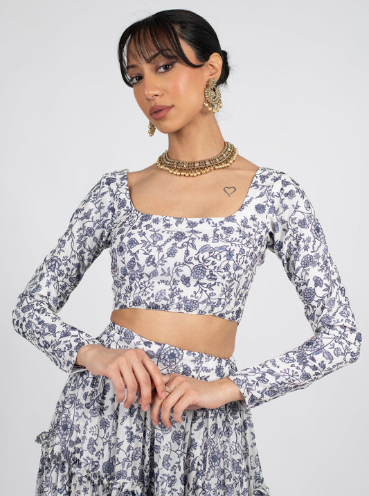 Navy Oasis Blouse