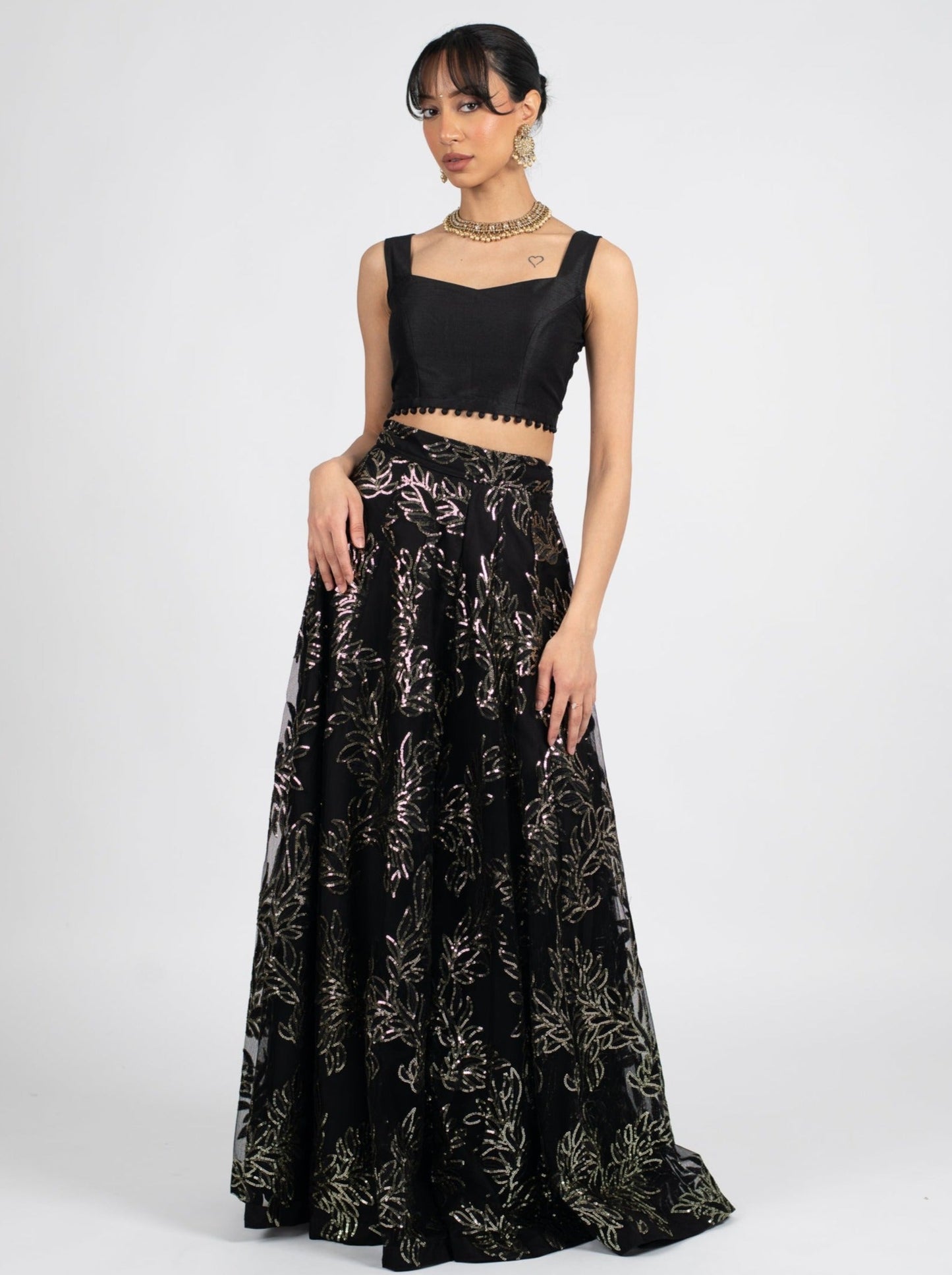 Onyx Gilded Skirt