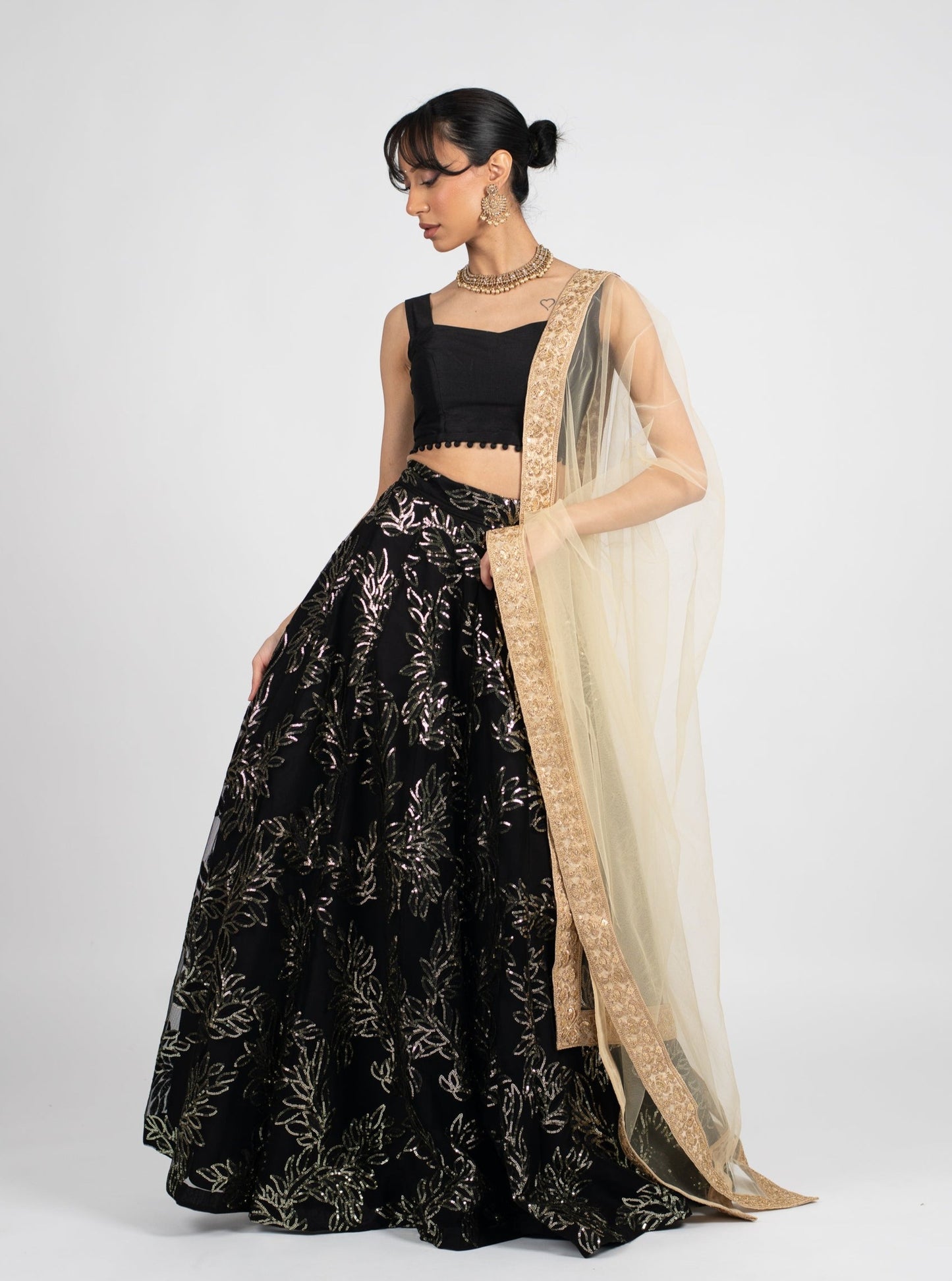 Onyx Gilded Skirt