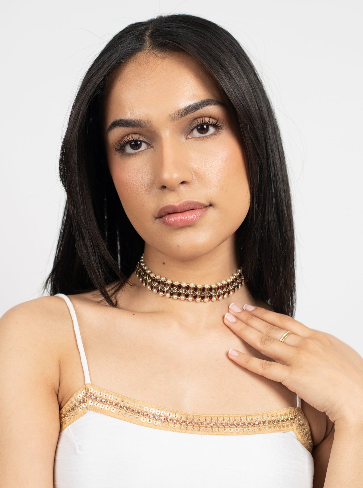 Maroon Khaab Choker