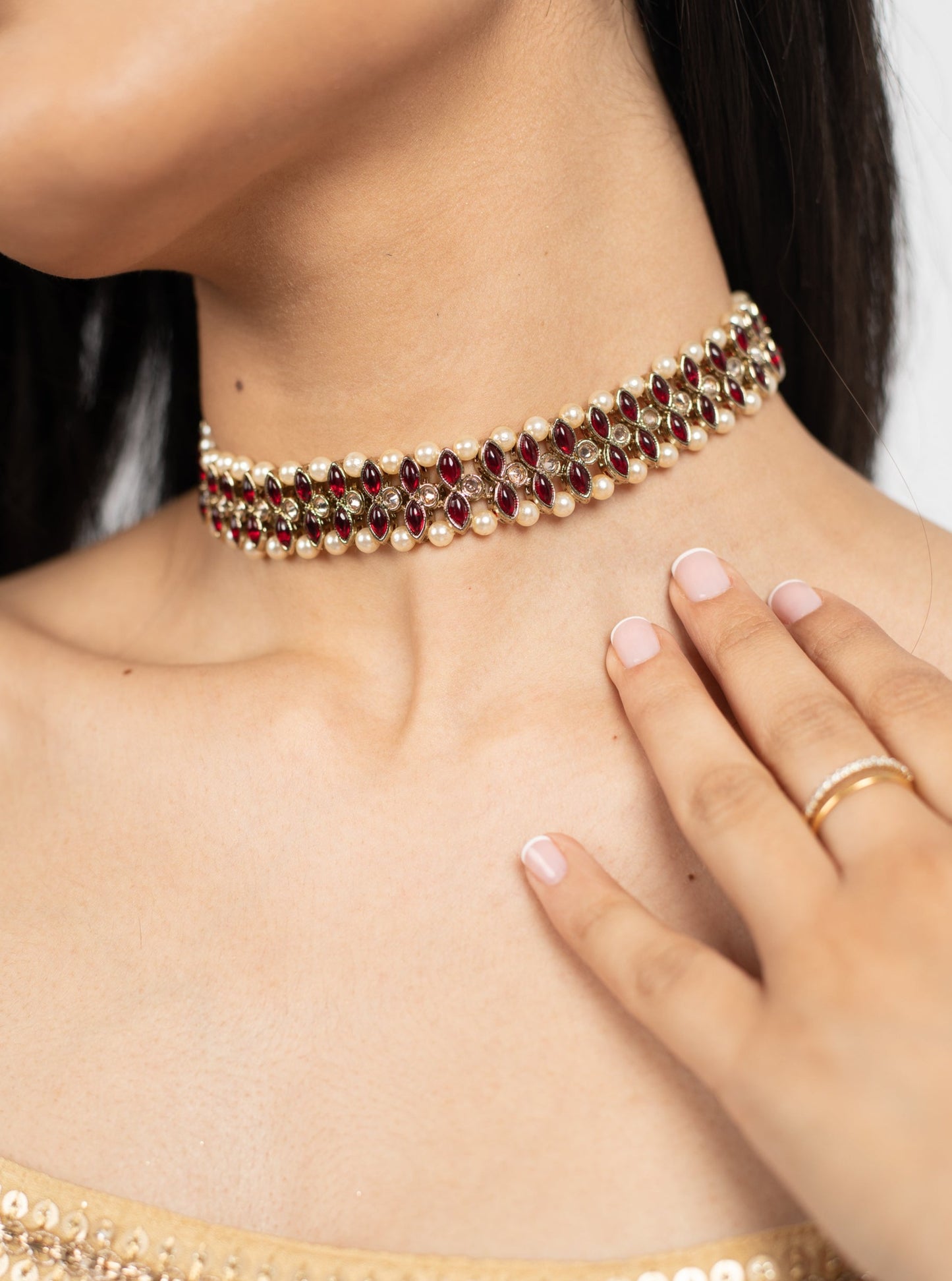 Maroon Khaab Choker