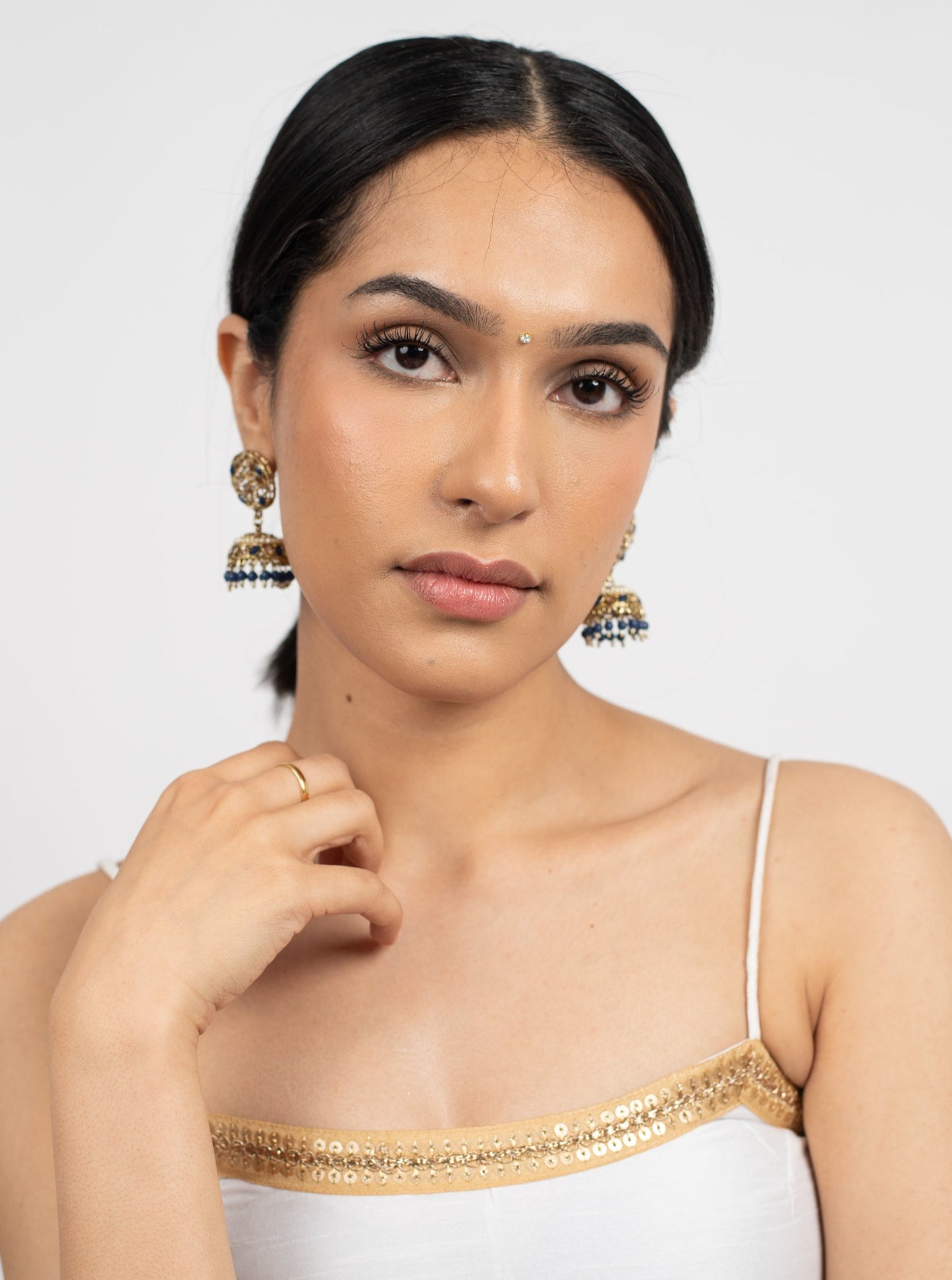 Classic Navy Jhumkis