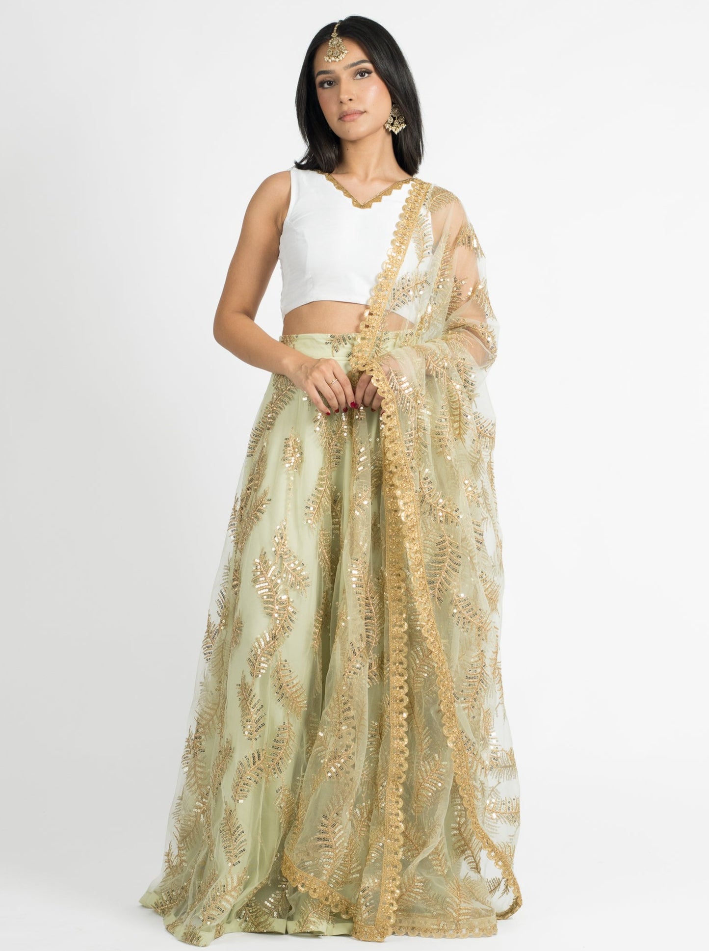 Pistachio Fern Dupatta