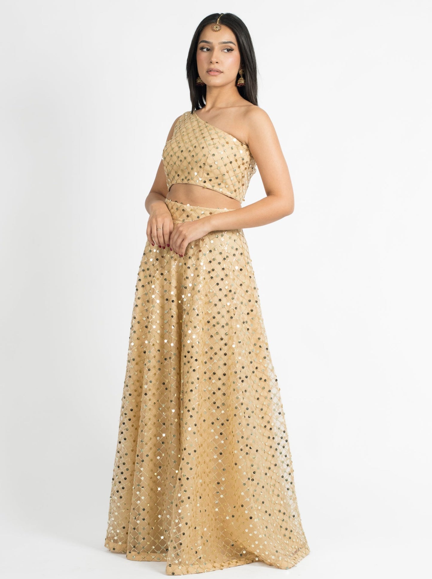 Sand Lustrous Skirt