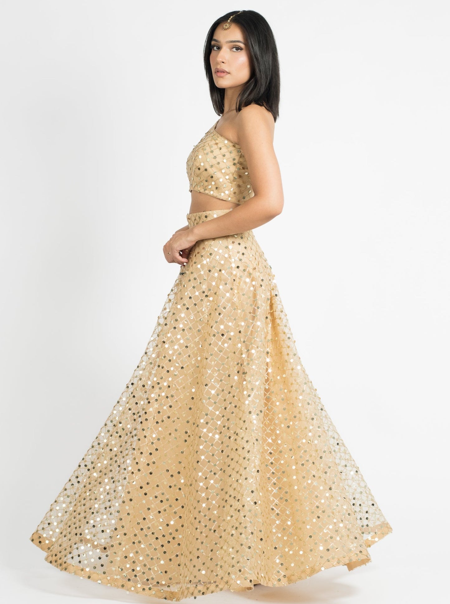 Sand Lustrous Skirt