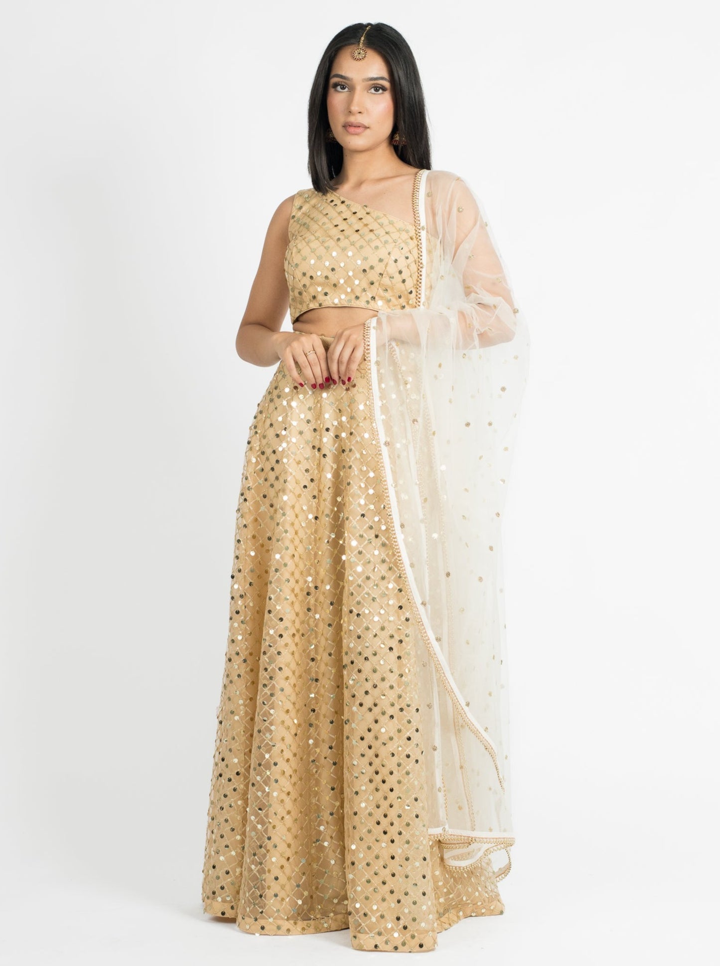 Sand Lustrous Skirt