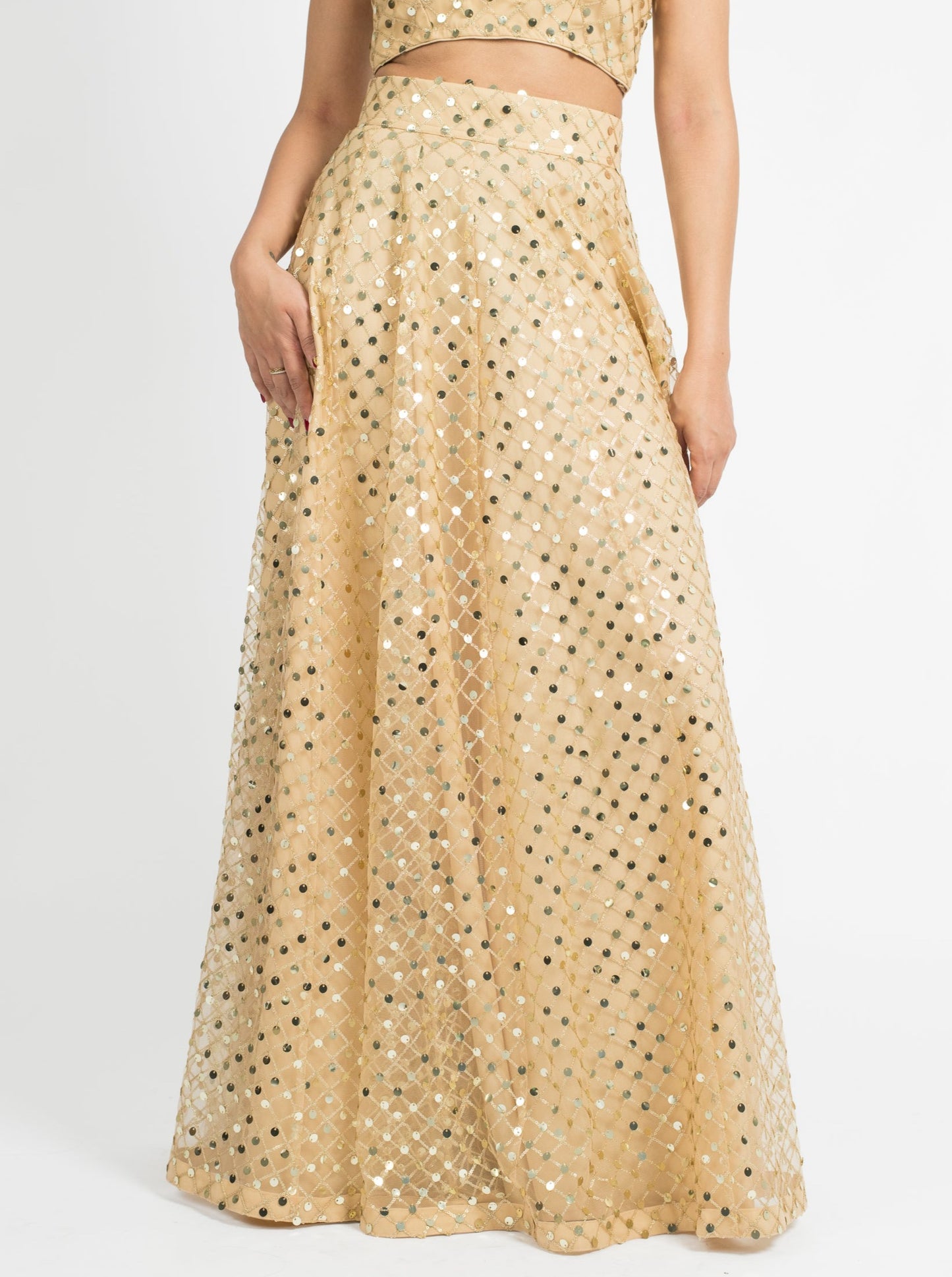 Sand Lustrous Skirt