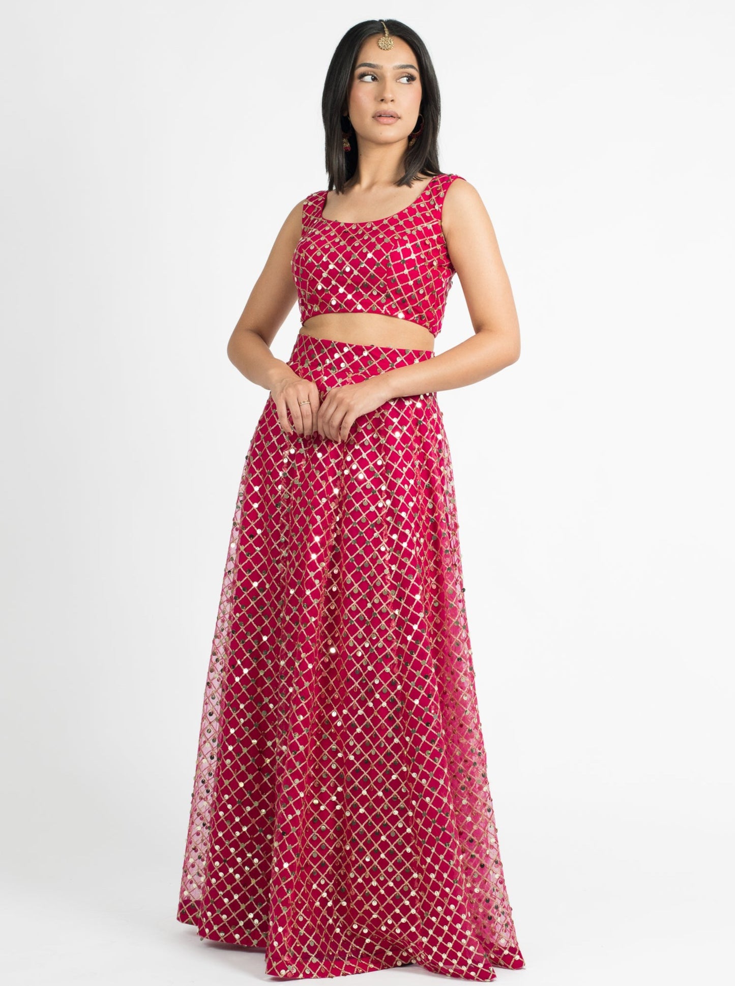 Raspberry Lustrous Skirt