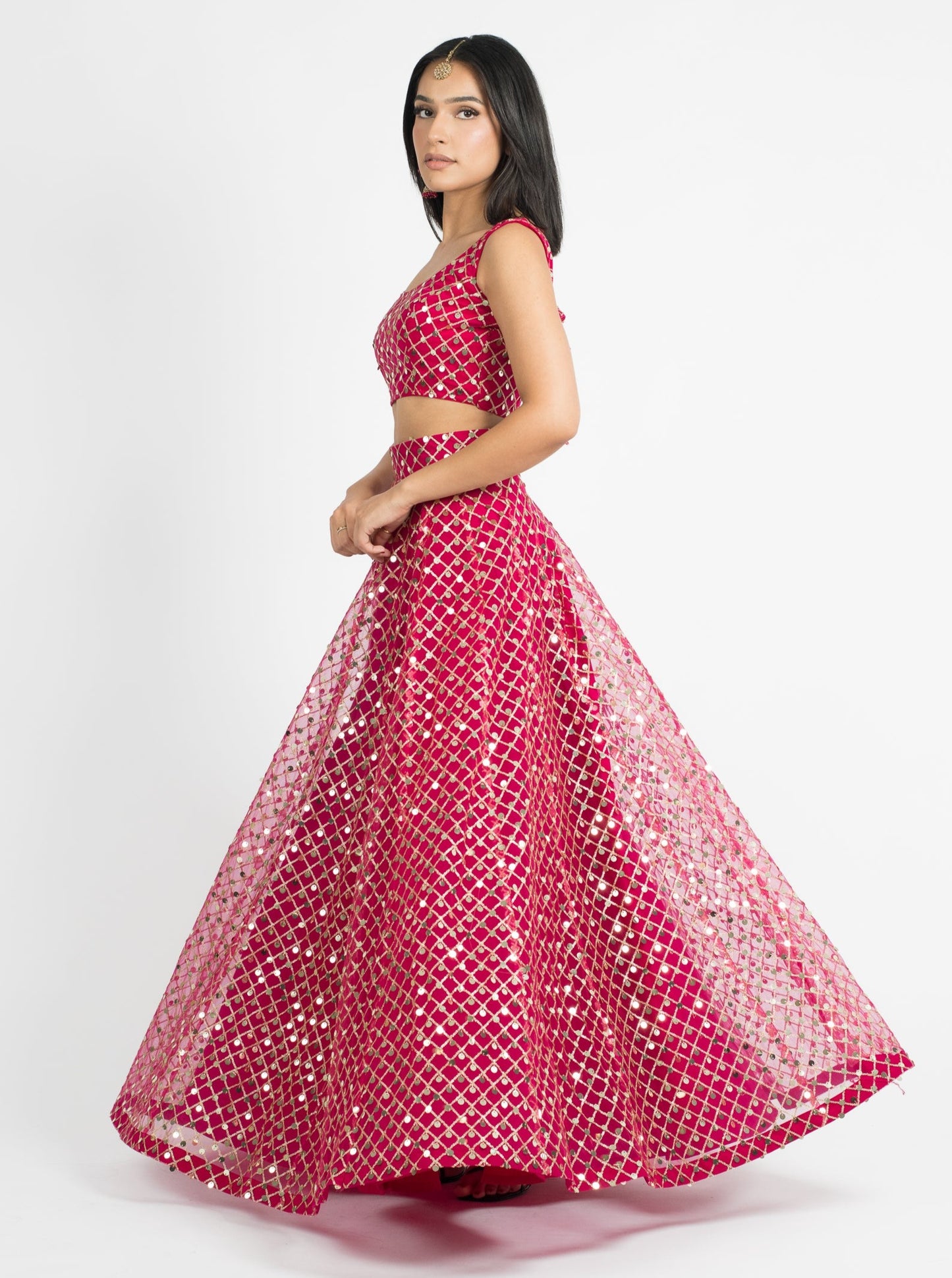 Raspberry Lustrous Skirt
