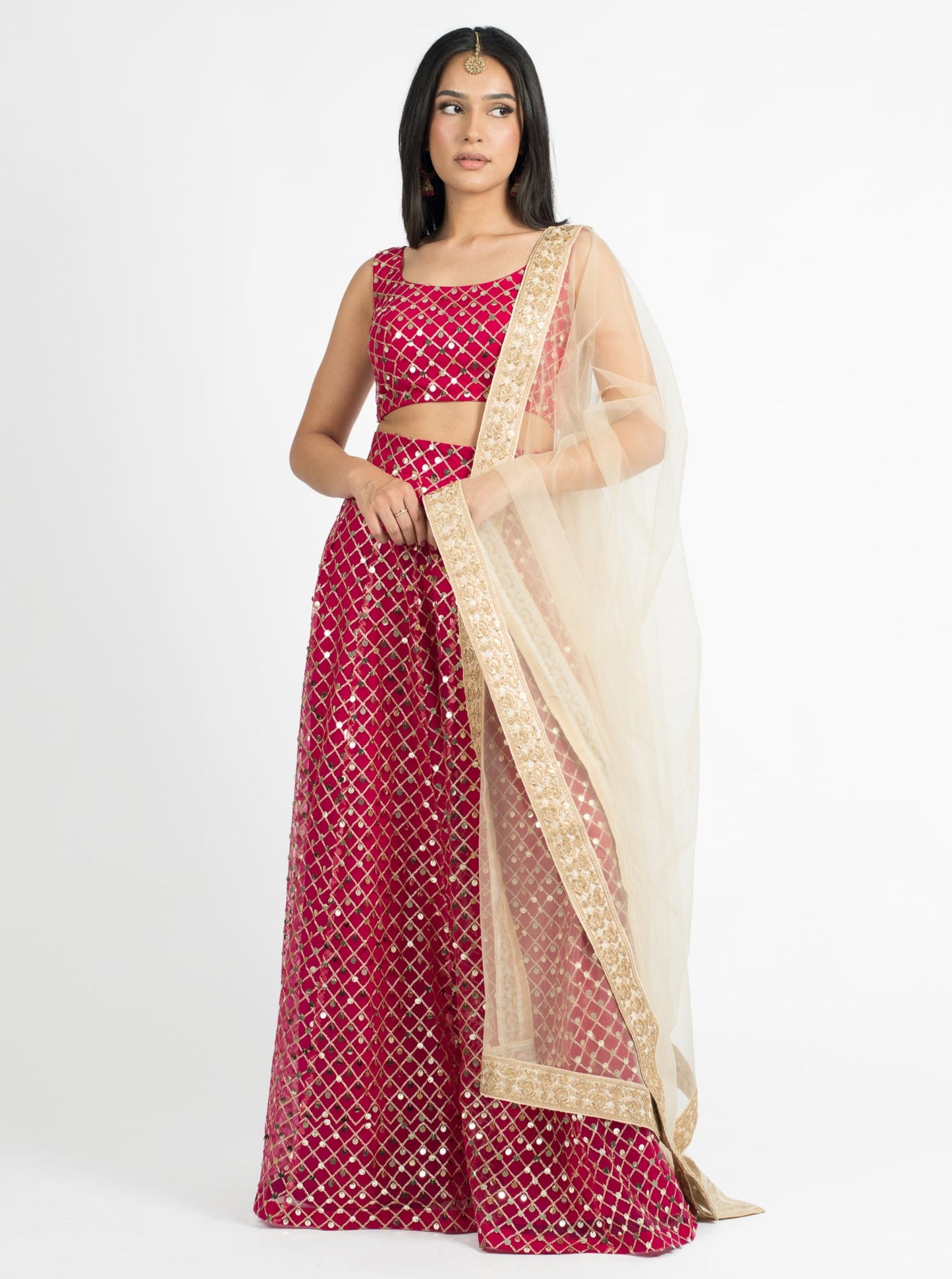 Raspberry Lustrous Skirt