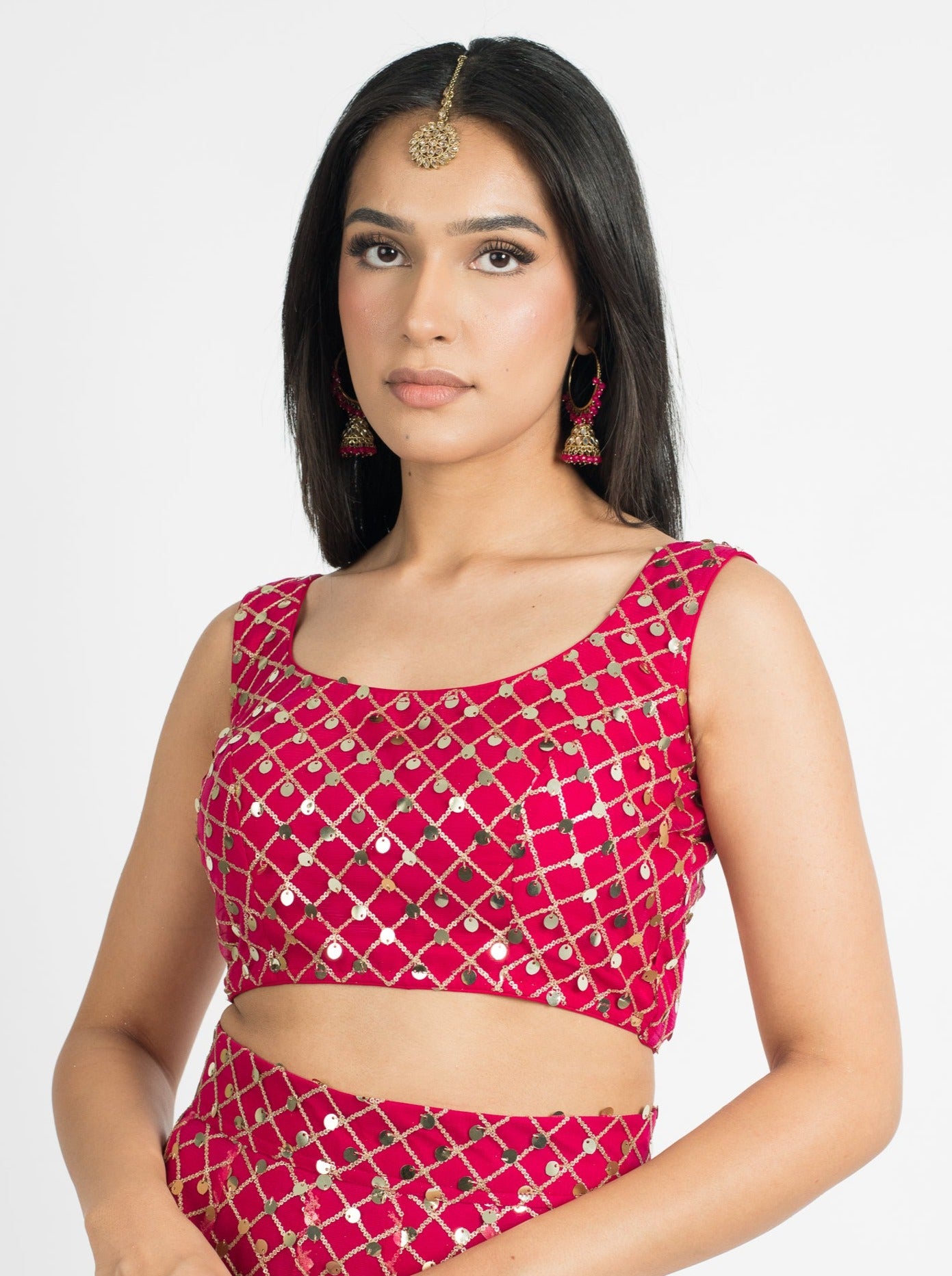 Raspberry Lustrous Blouse