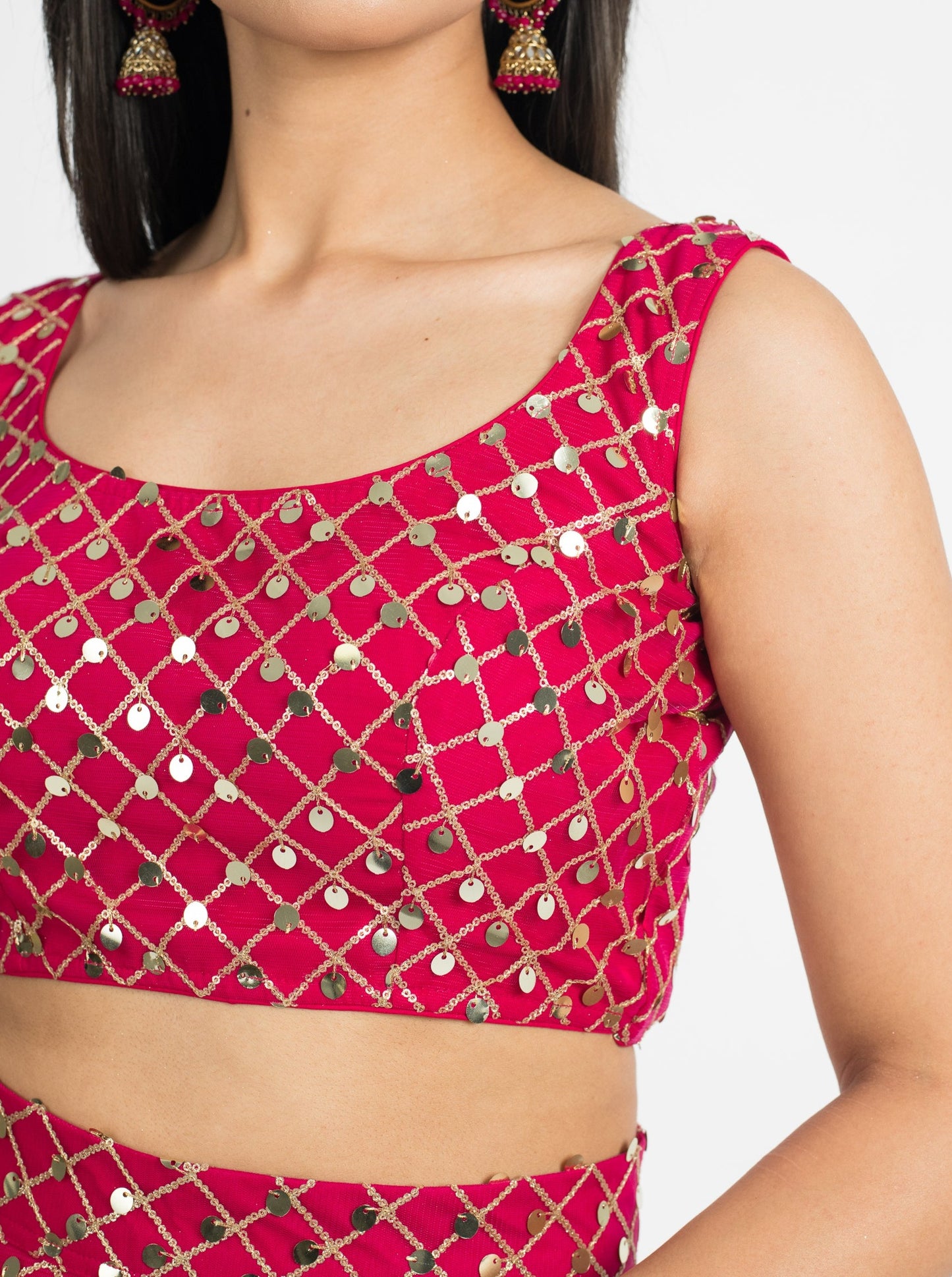 Raspberry Lustrous Blouse