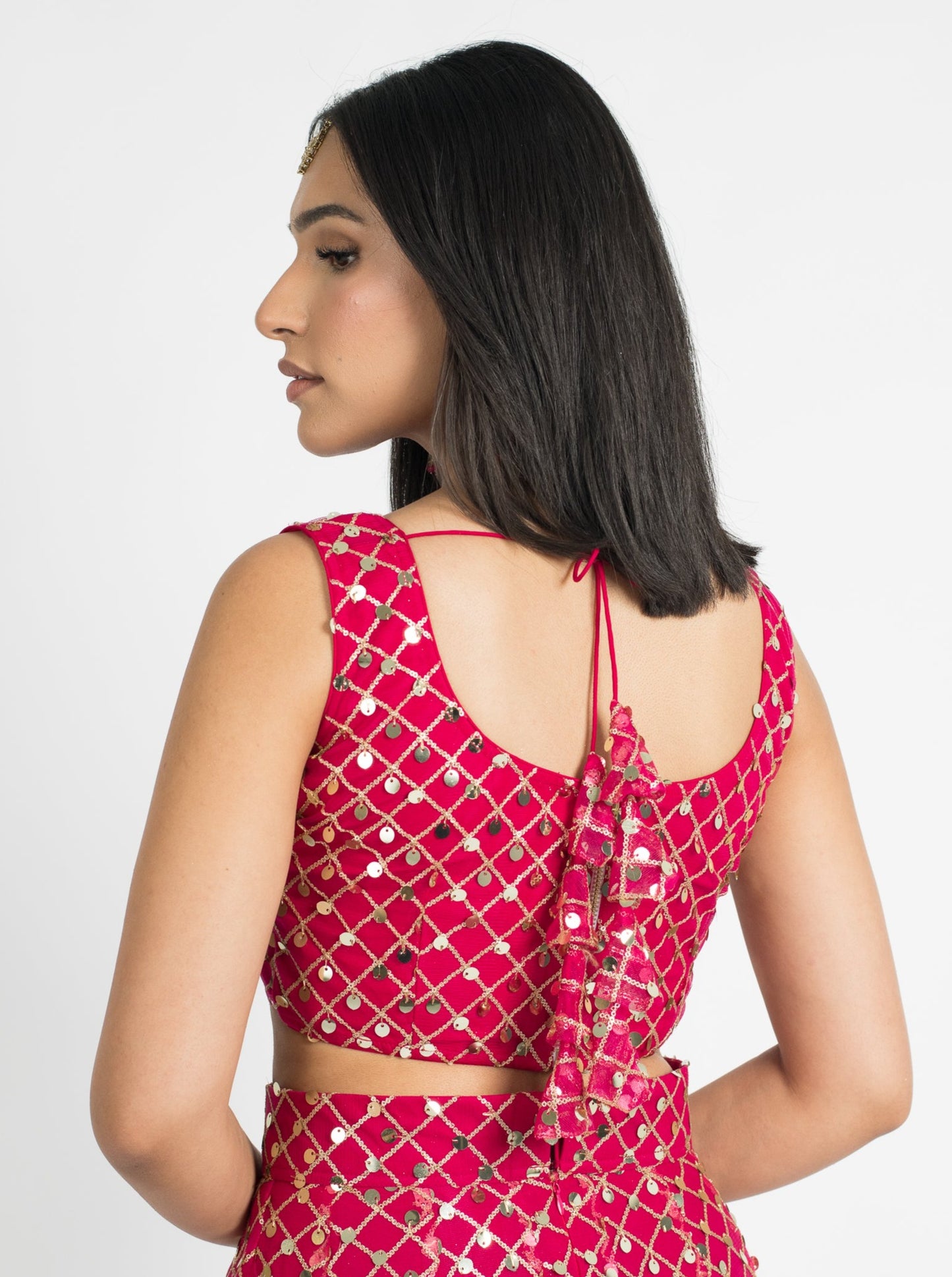 Raspberry Lustrous Blouse
