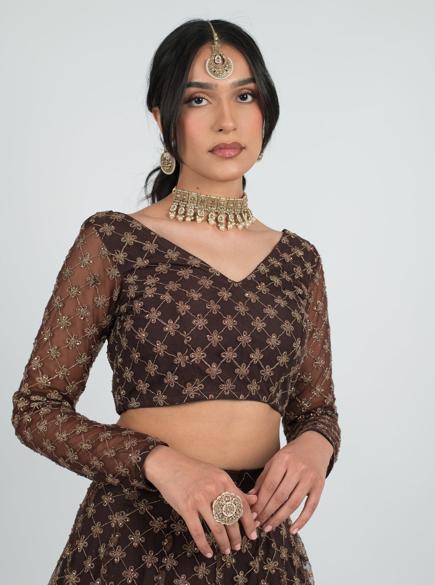 Brown Gala Blouse
