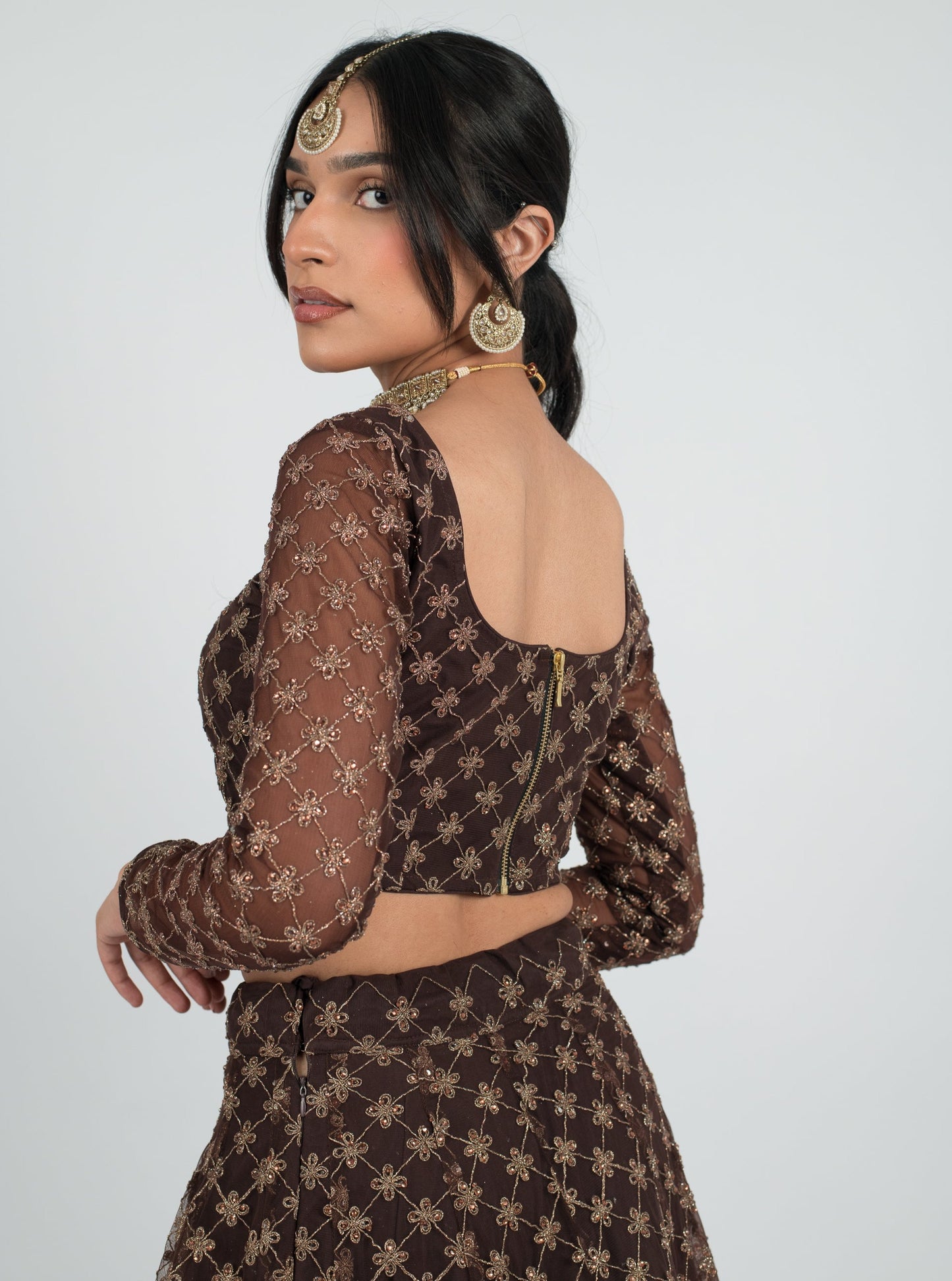 Brown Gala Blouse