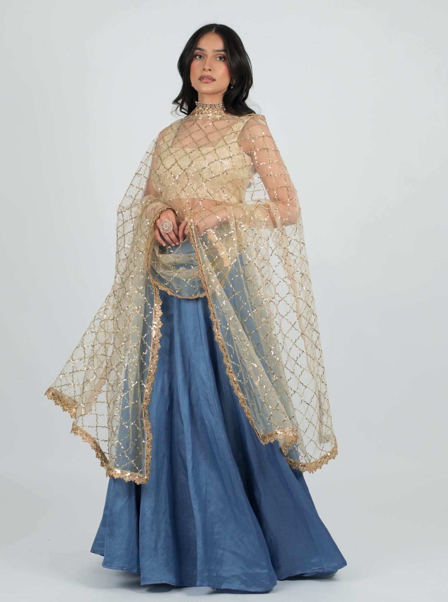 Cream Lacquer Dupatta