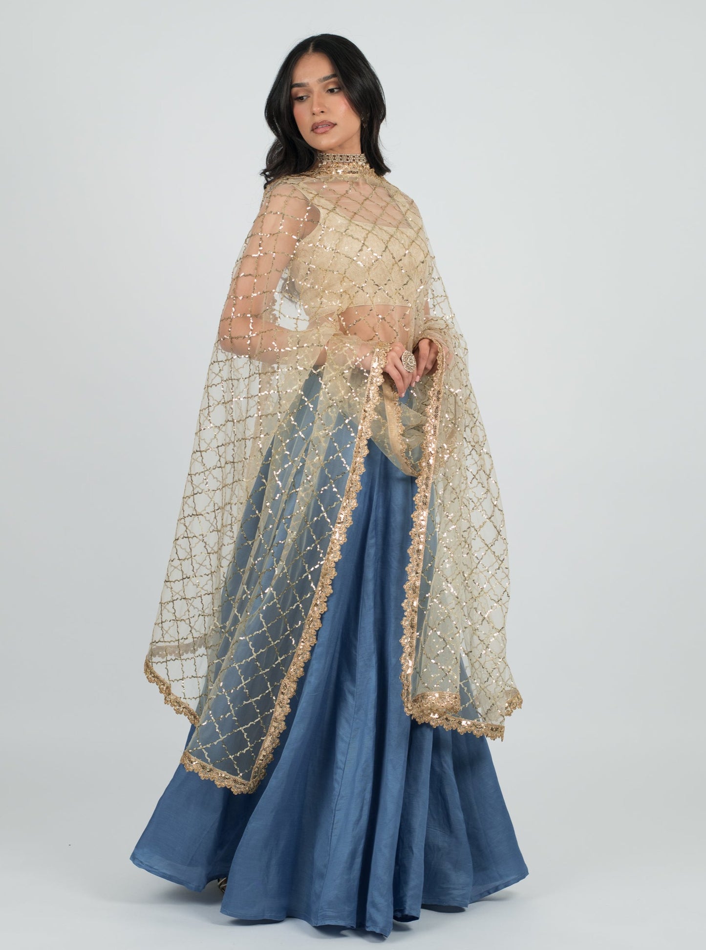 Cream Lacquer Dupatta