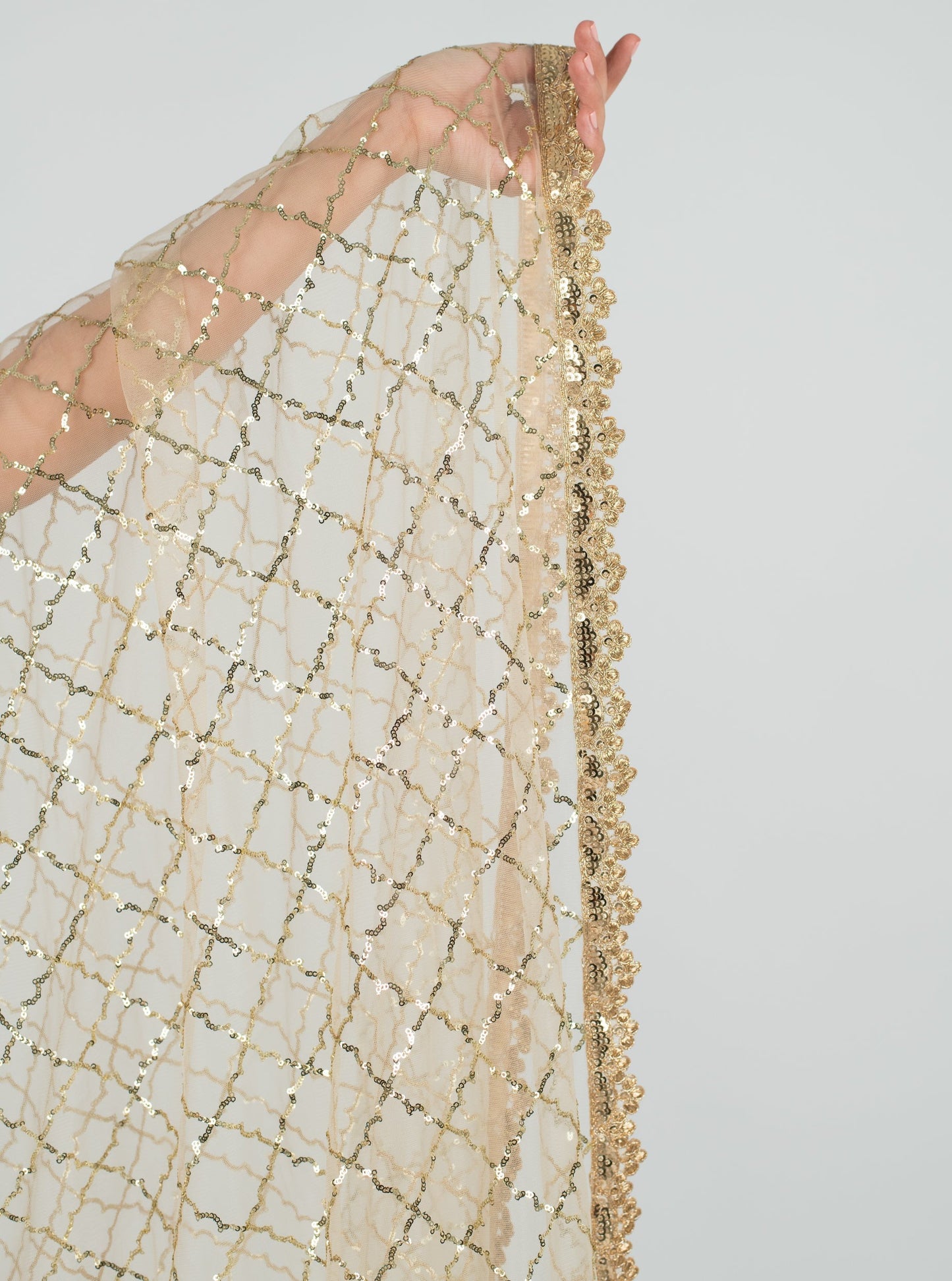 Cream Lacquer Dupatta