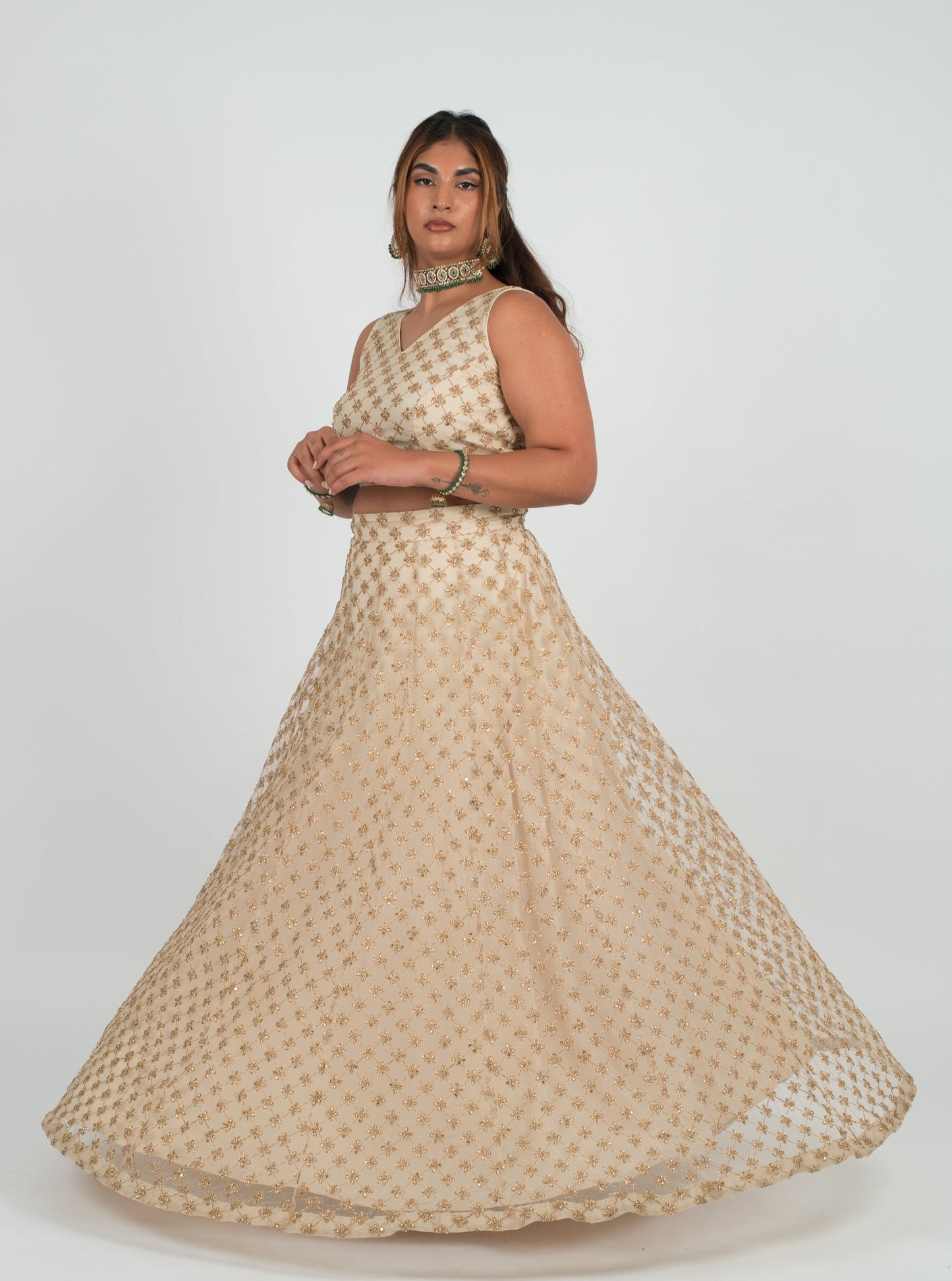 Cream Gala Skirt