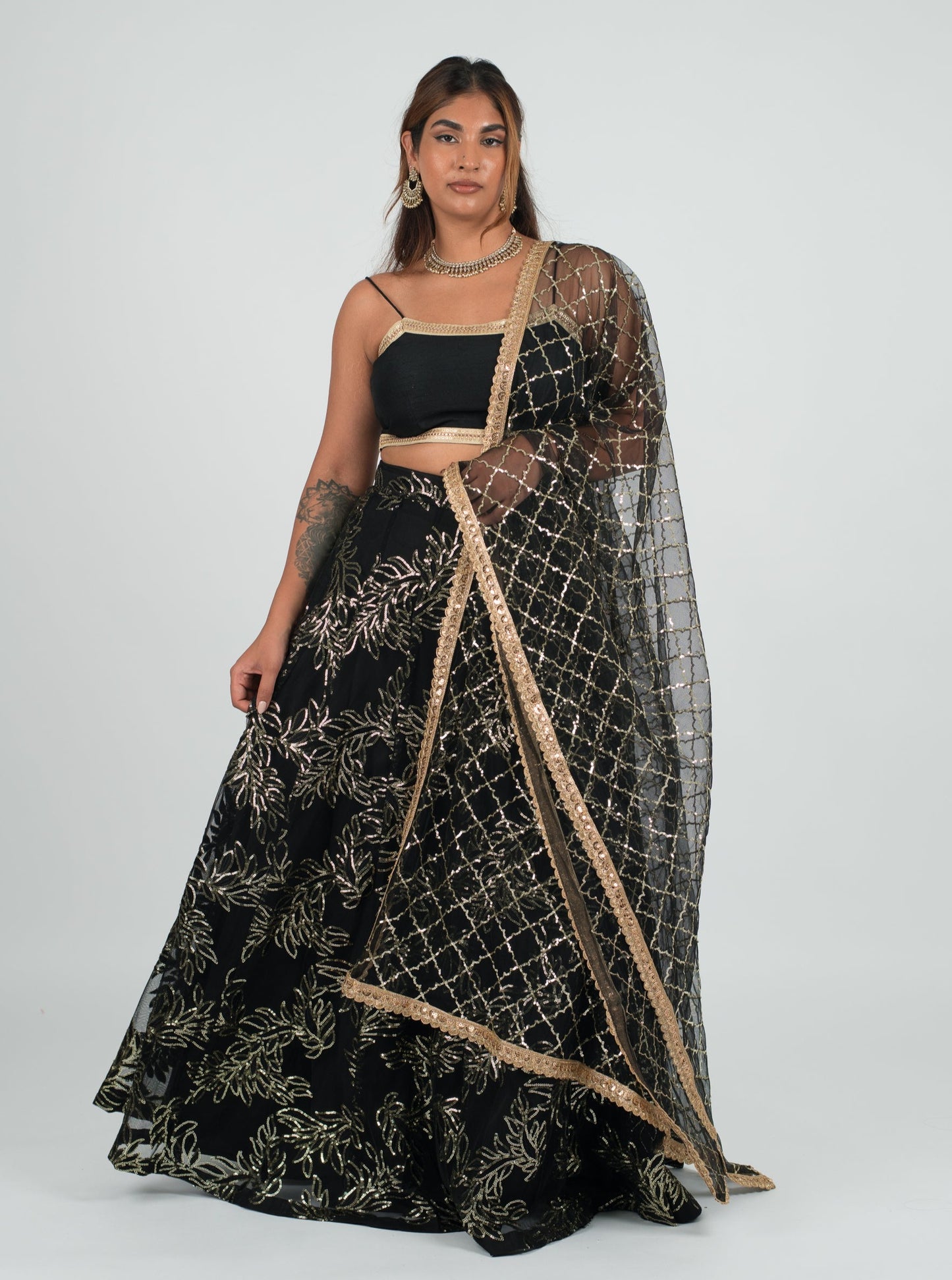 Black Lacquer Dupatta