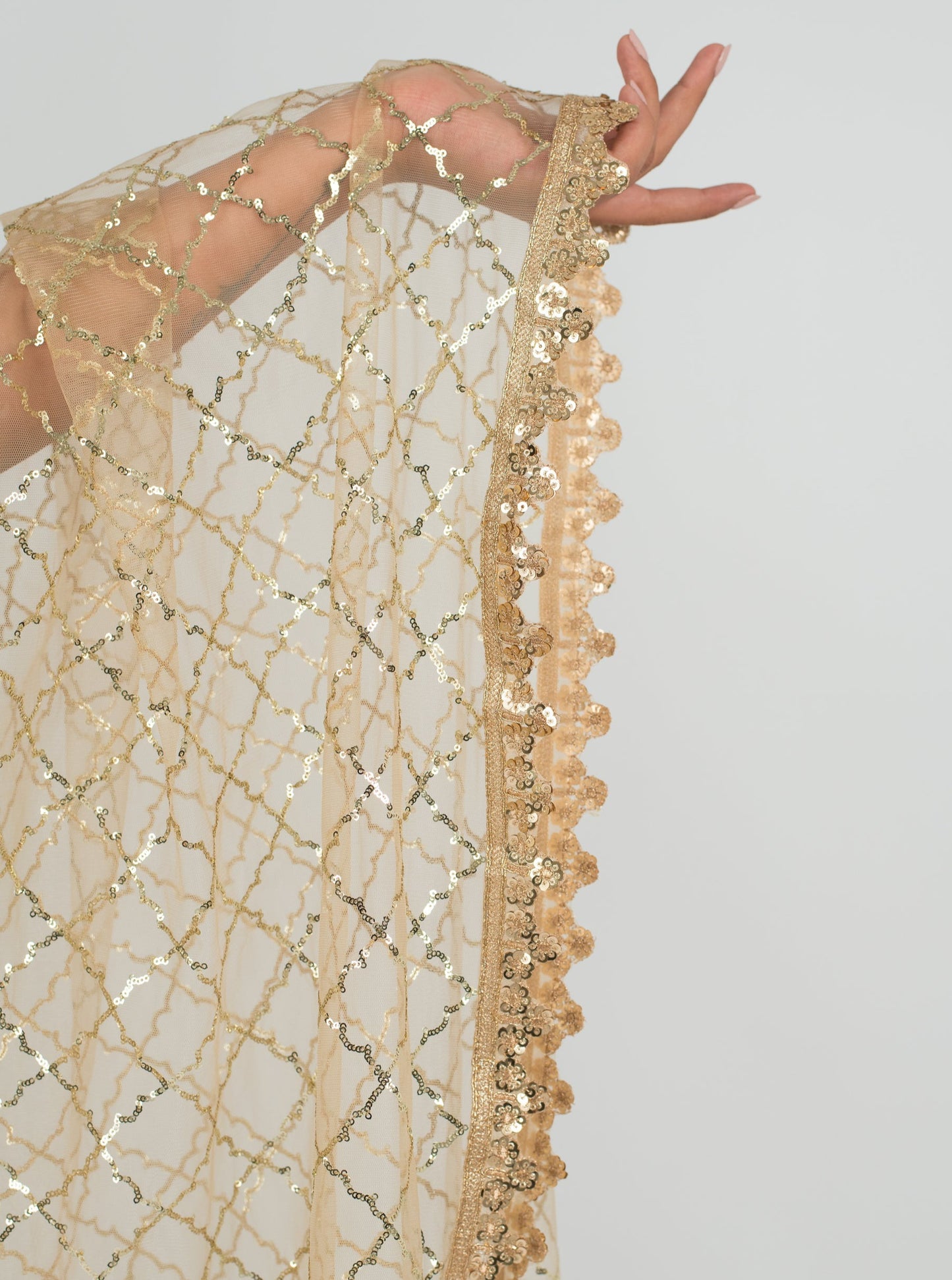Champagne Lacquer Dupatta